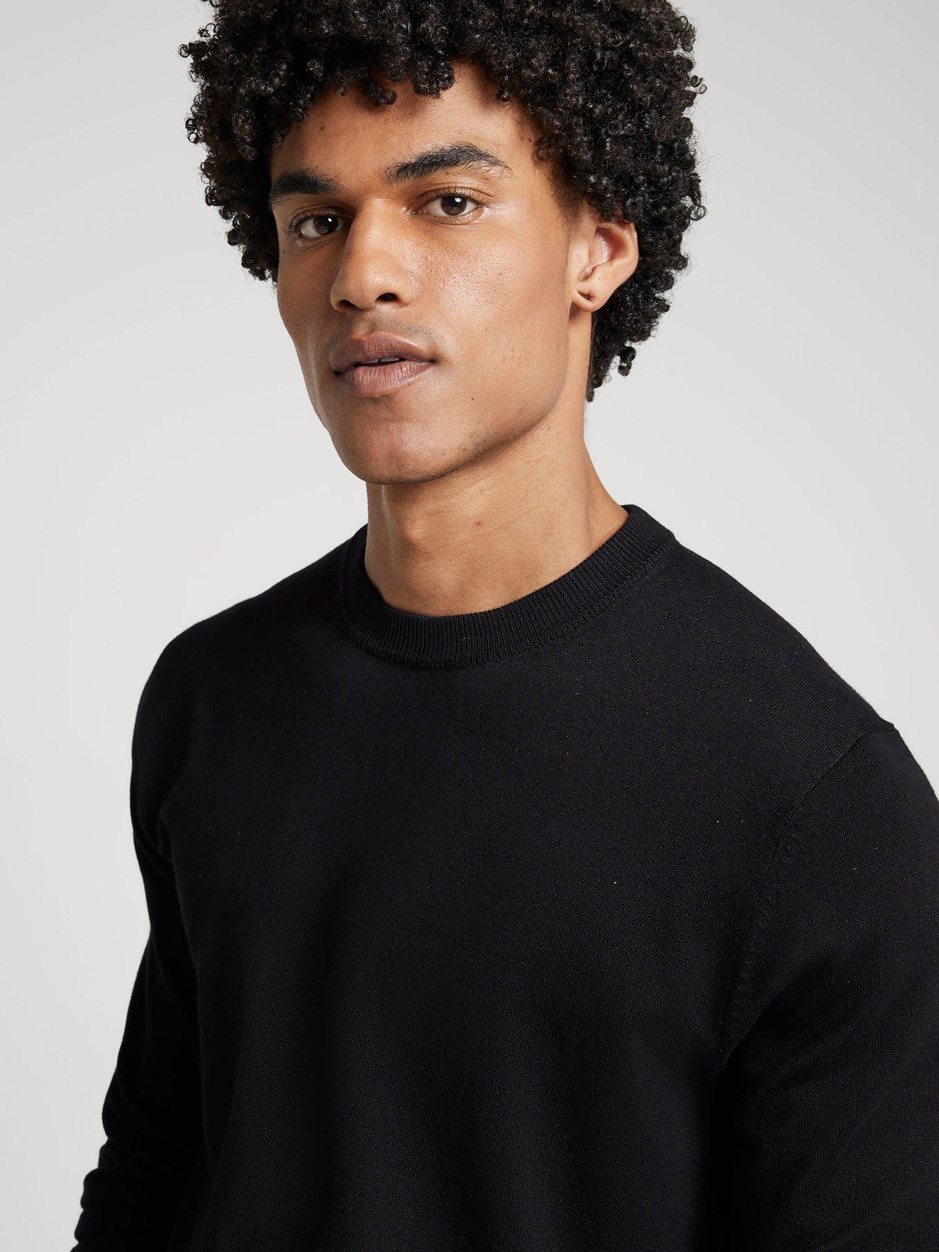 river-island-river-island-plain-fine-gauge-crew-knitted-jumper-blackback