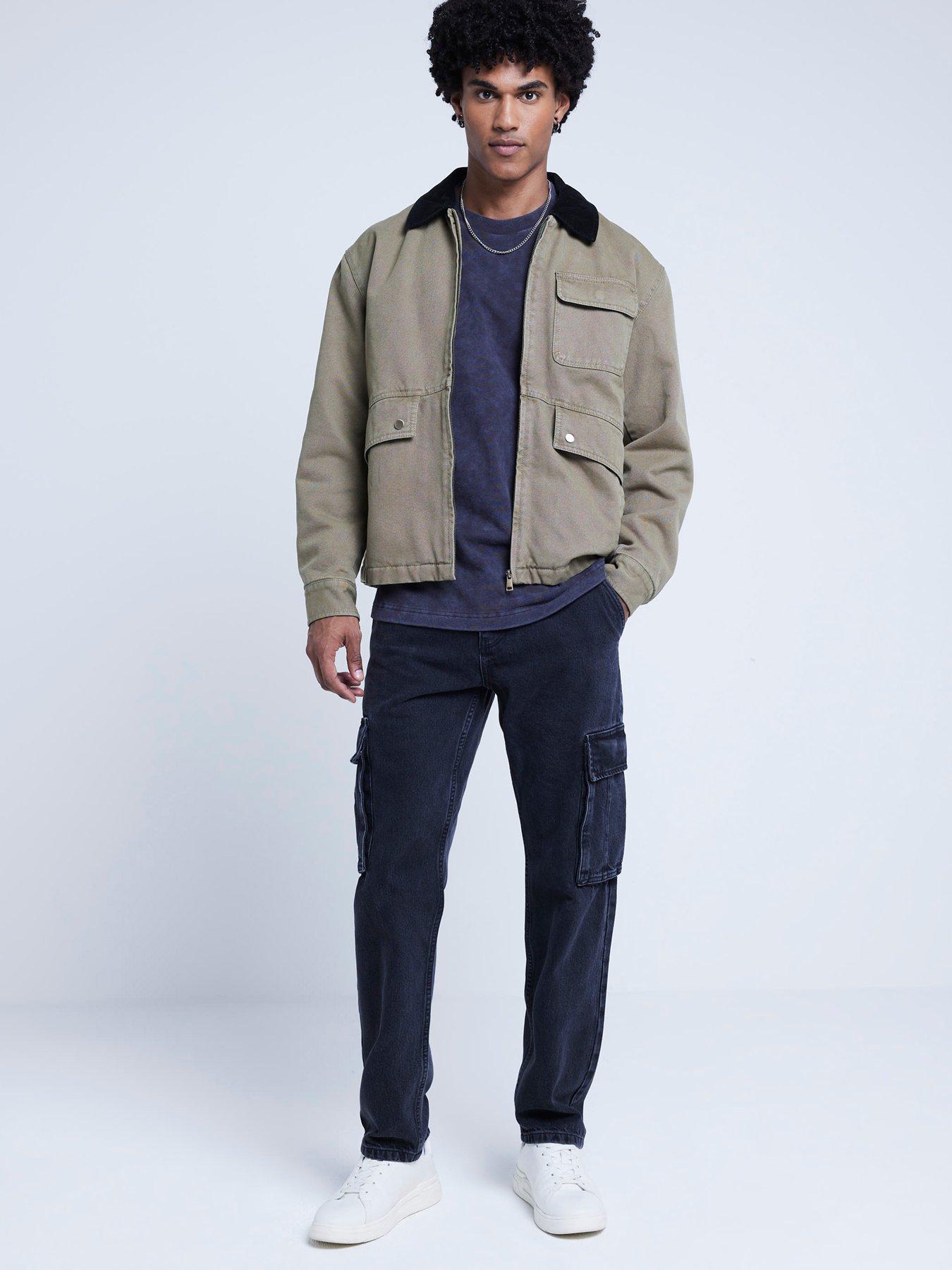 river-island-washed-worker-jacket-khakiback