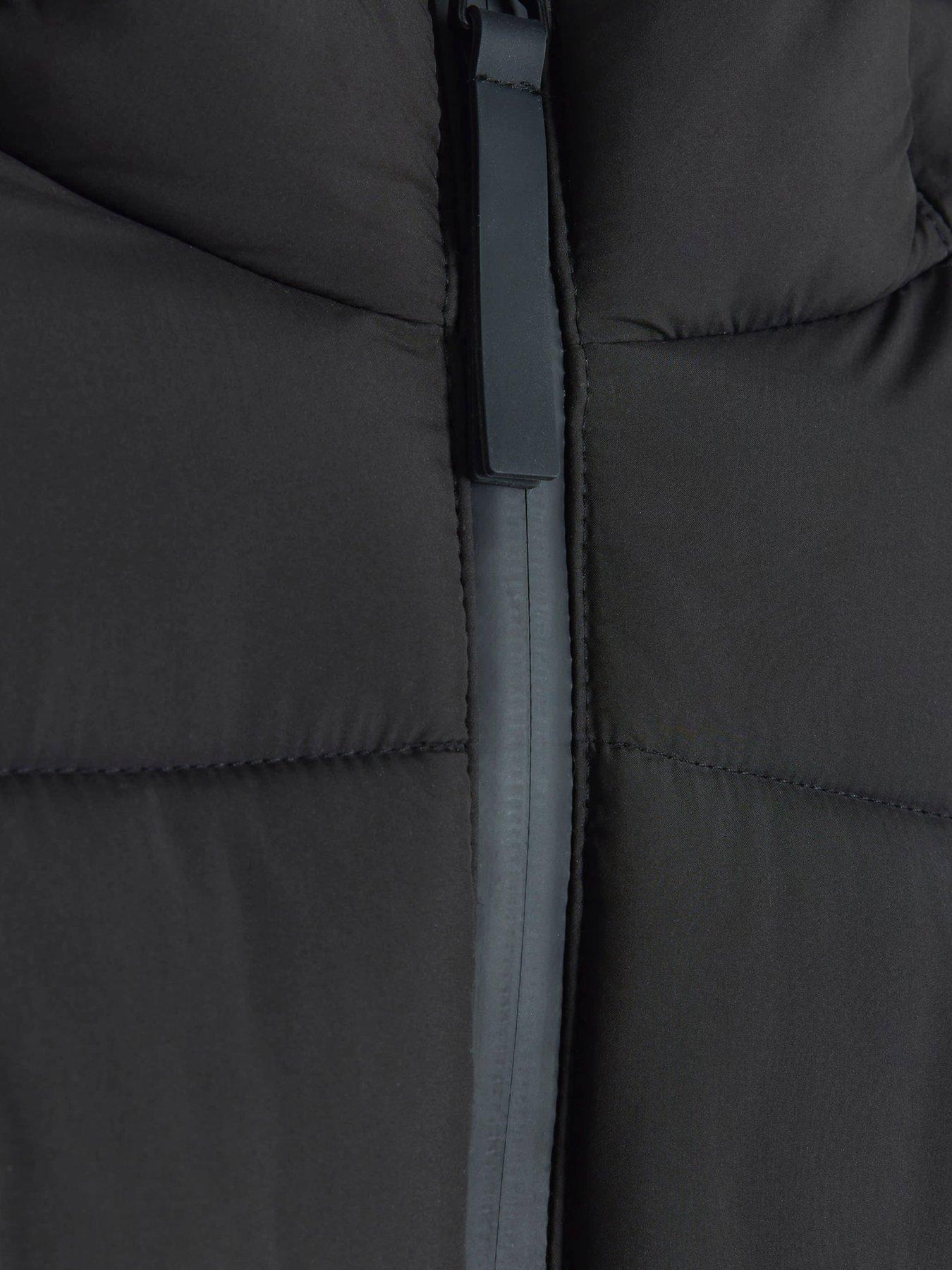 Image 6 of 6 of River Island Quilted Hooded Padded Jacket - Black