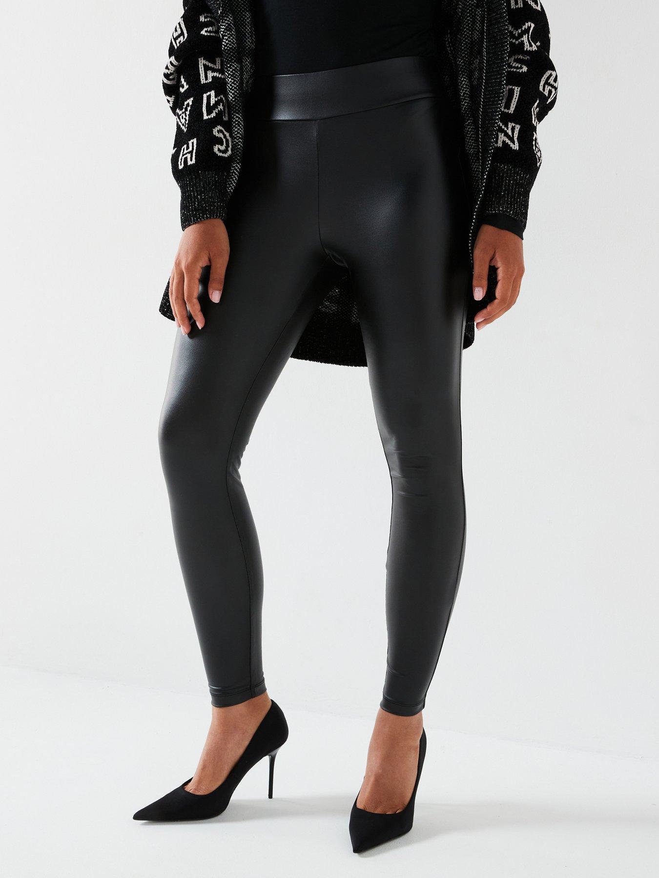 armani-exchange-stretch-coated-leggings-black