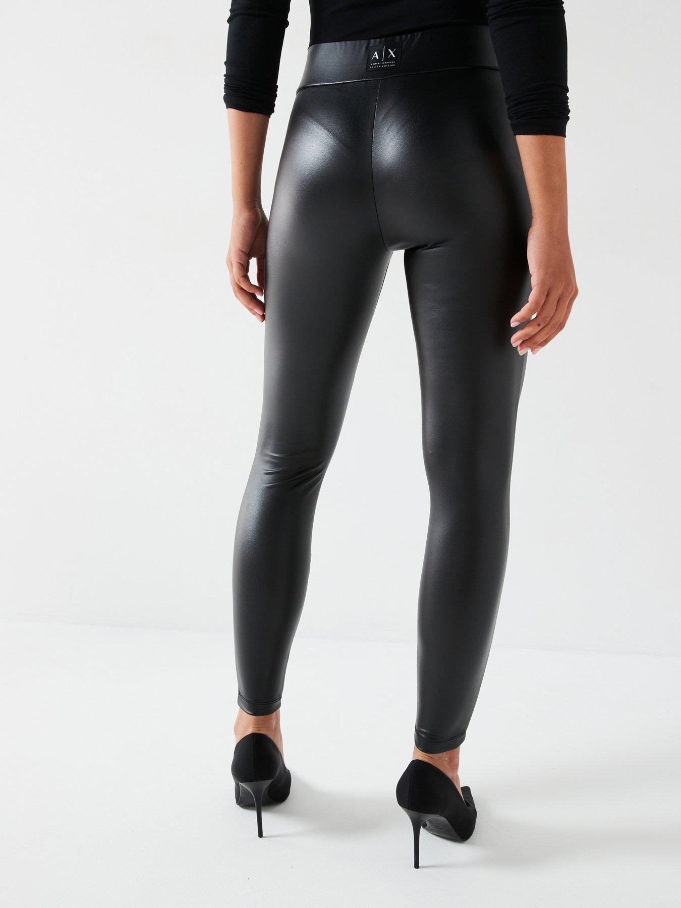 armani-exchange-stretch-coated-leggings-blackstillFront