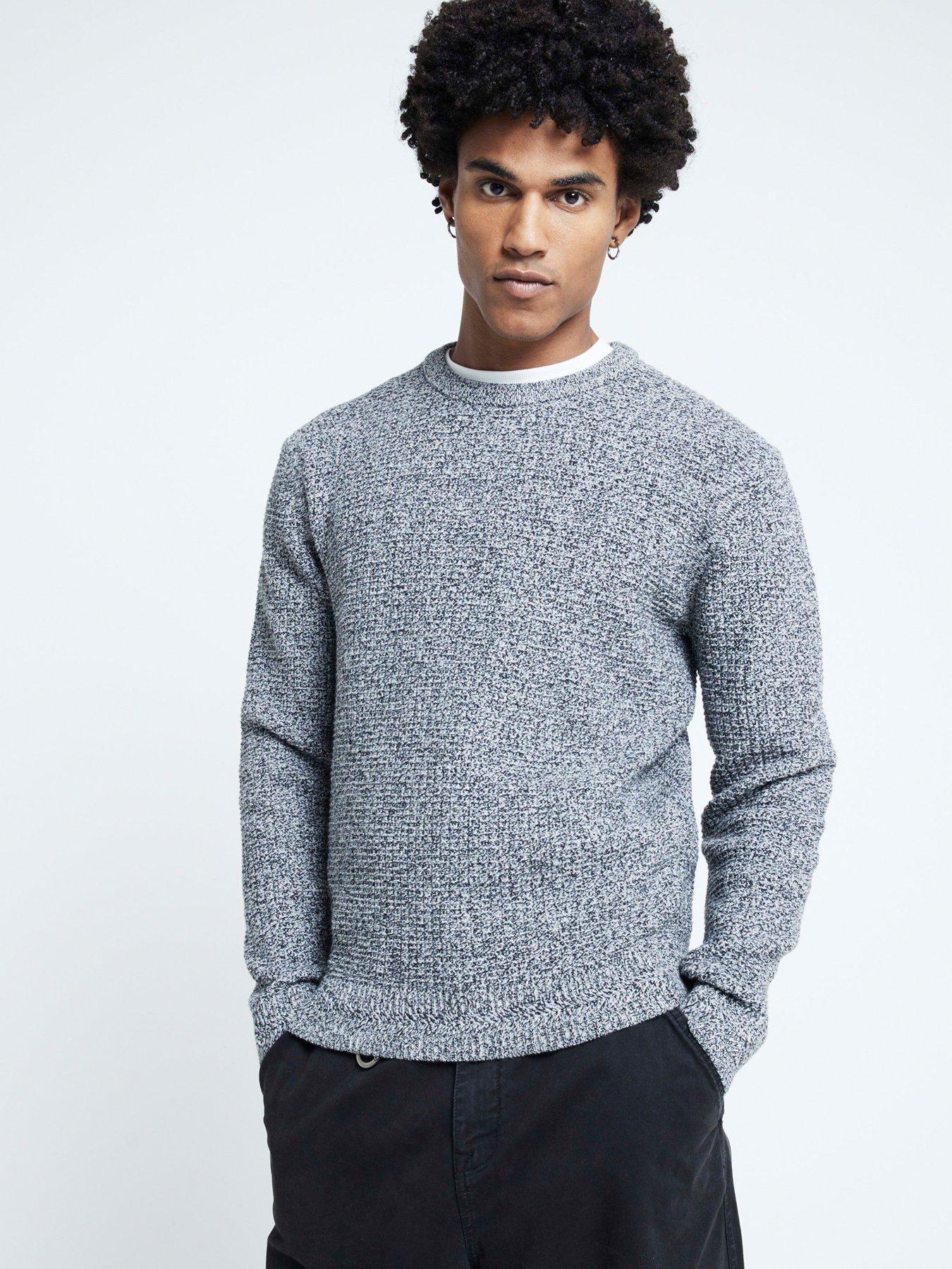 river-island-river-island-spence-waffle-knitted-jumper