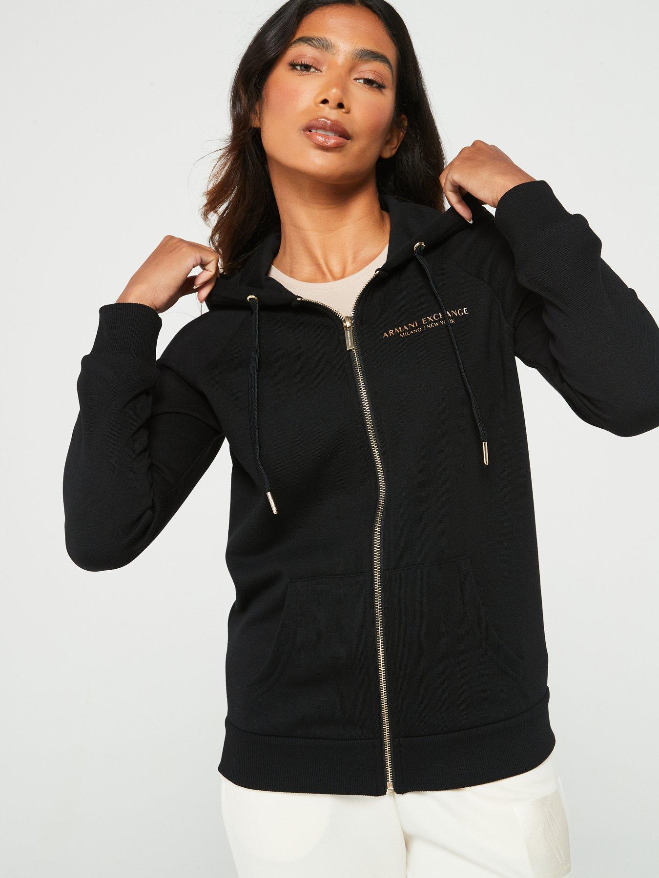 armani-exchange-gold-logo-zip-through-hoodie-black