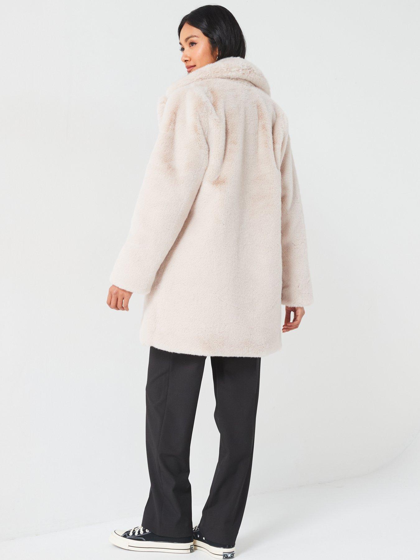 v-by-very-longline-softie-faux-fur-coat-light-beigestillFront