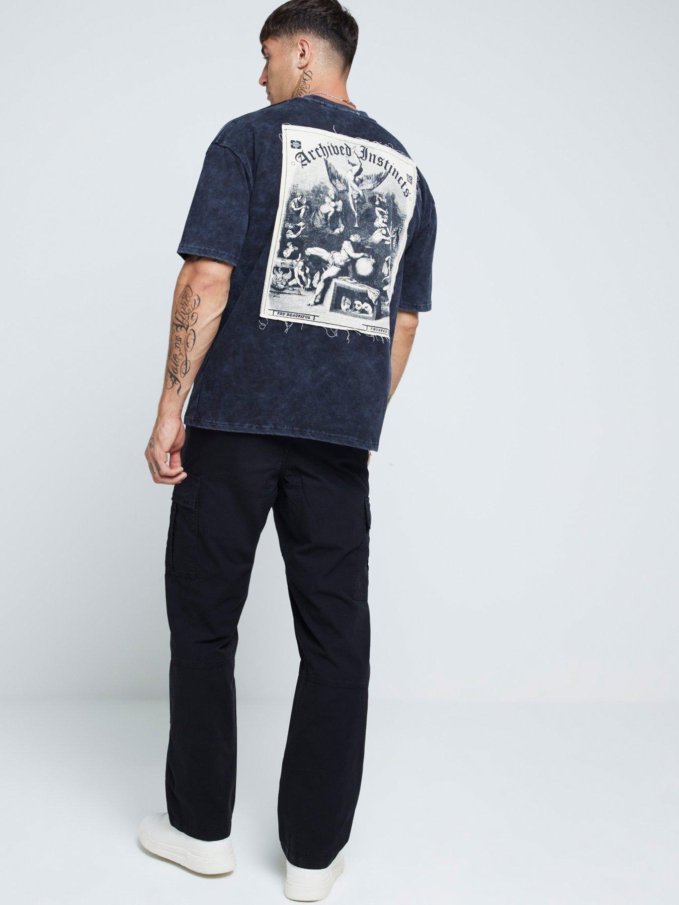 river-island-nolan-loose-cargo-pants-blackstillFront