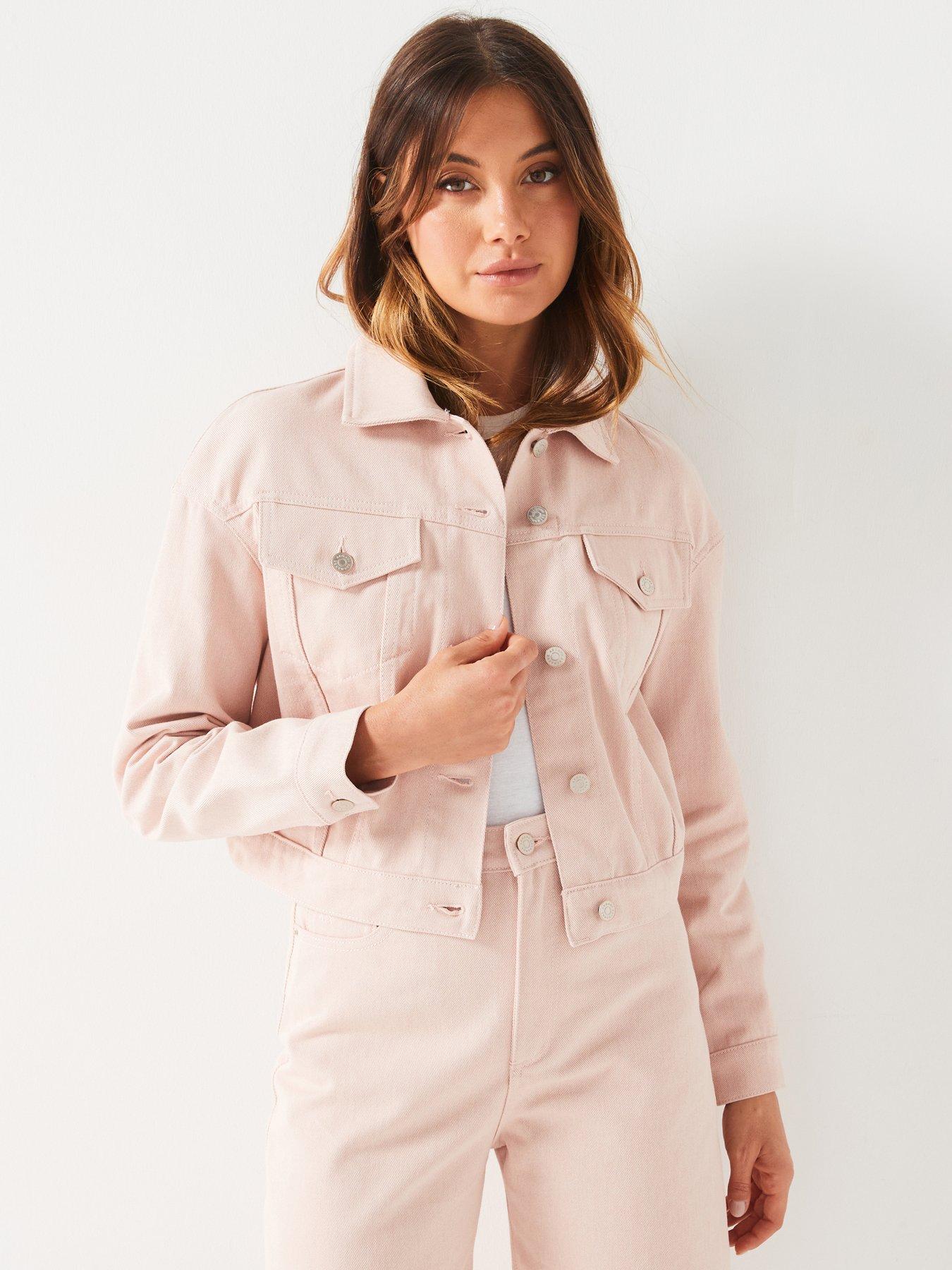 armani-exchange-cropped-denim-jacket-pink