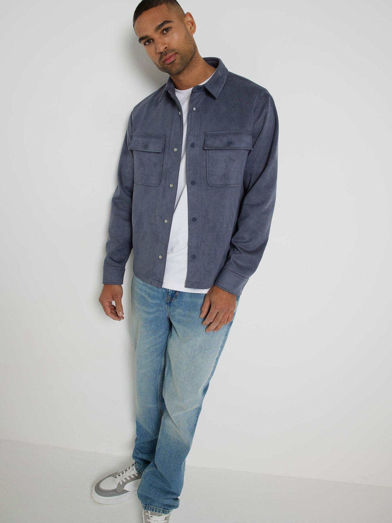 river-island-suede-overshirt-greyoutfit