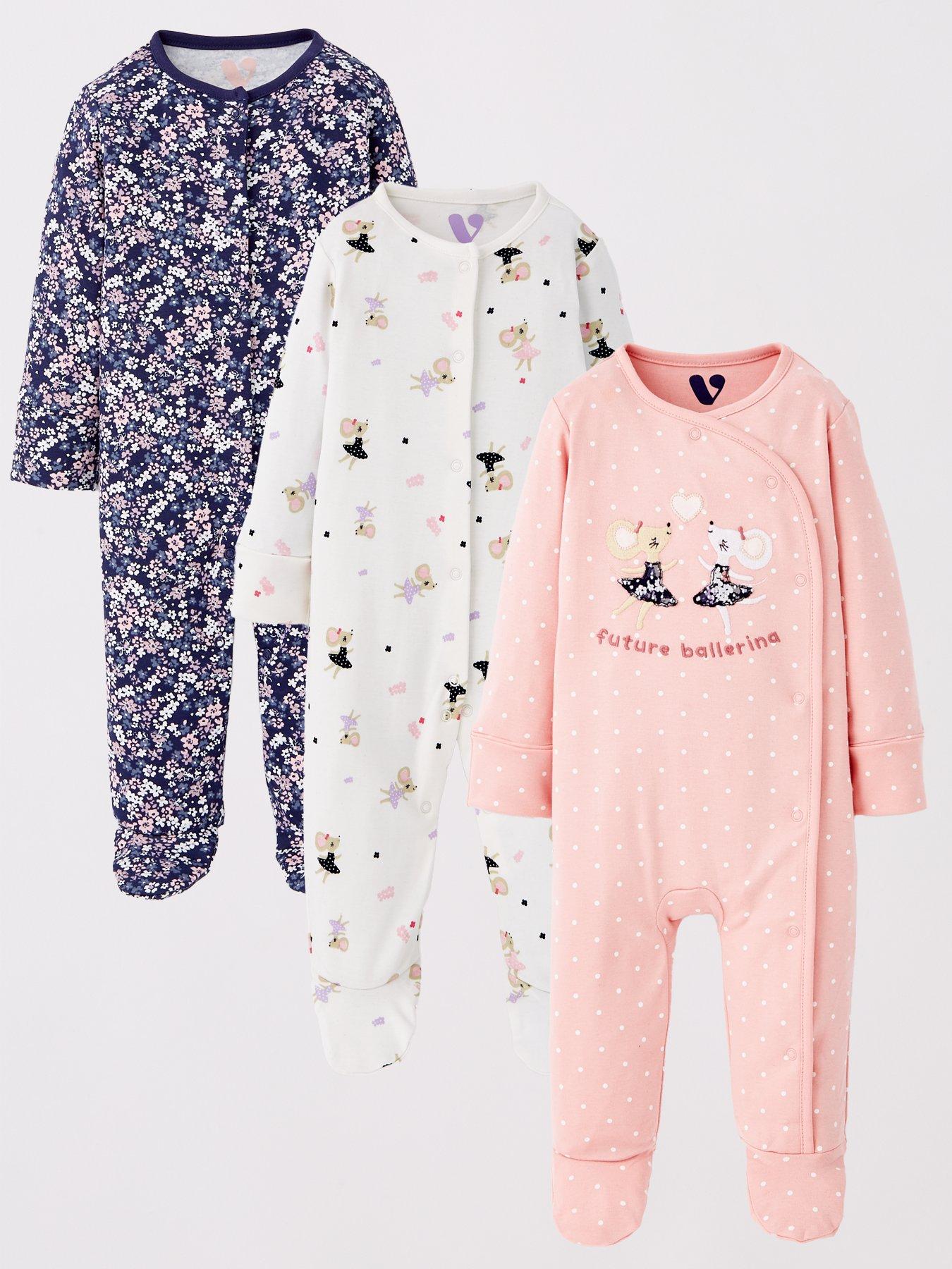 mini-v-by-very-mini-v-by-verybaby-girls-3-pack-dancing-mouse-sleepsuit-multi