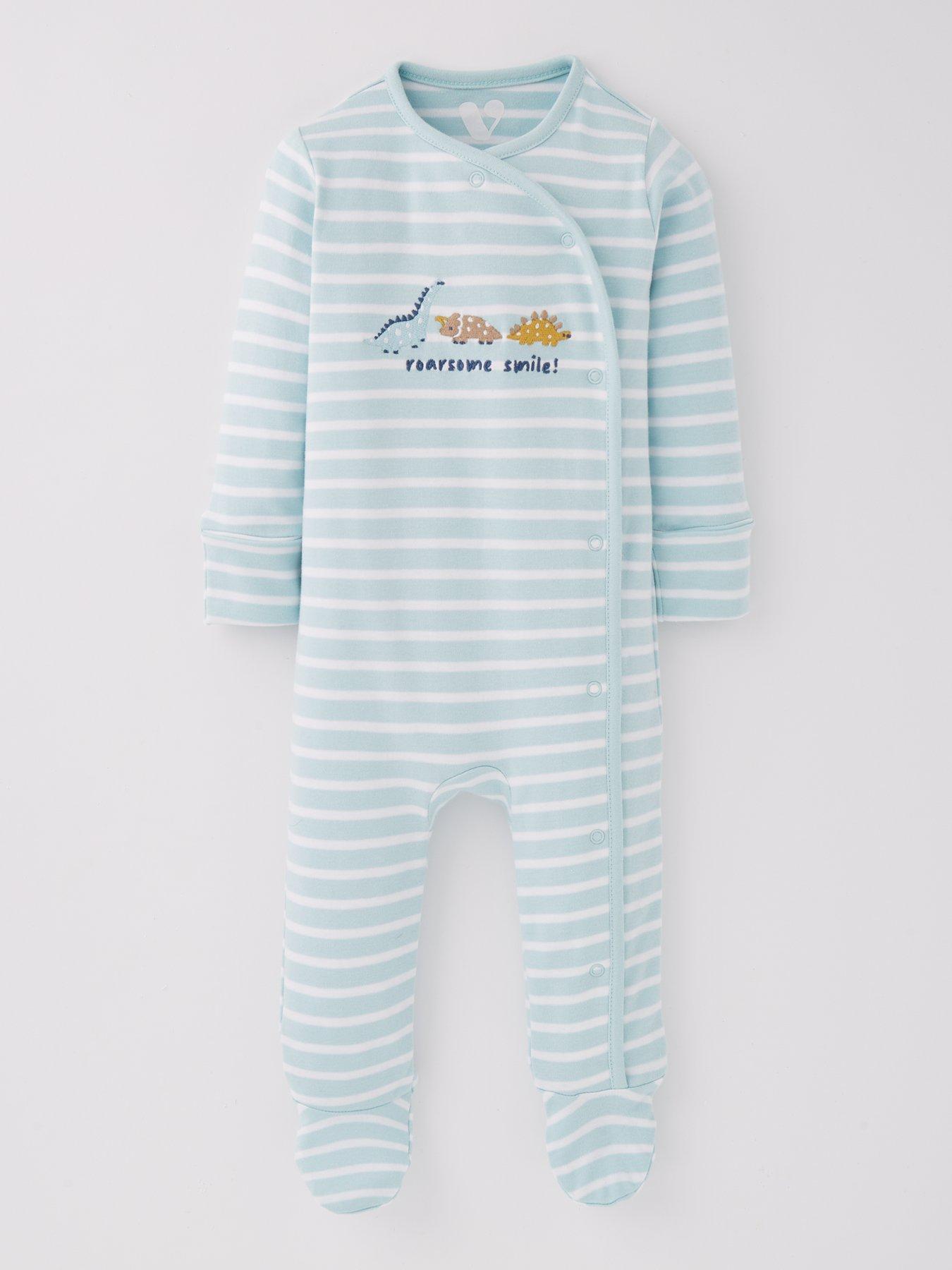 Image 2 of 5 of The Very Collection Baby Boys 3 Pack Dinosaur Sleepsuit - Multi