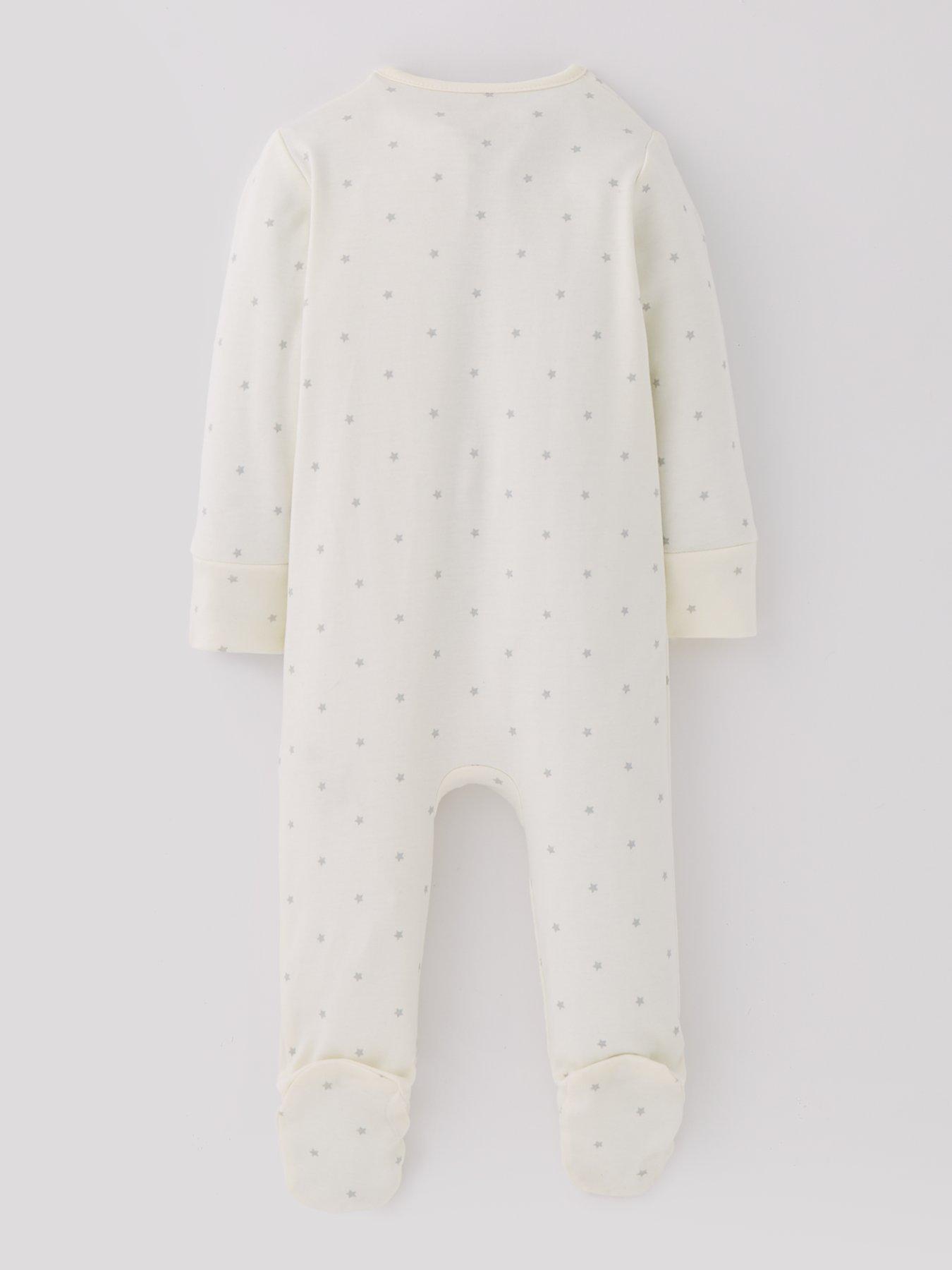 Image 2 of 4 of Mini V by Very Baby Unisex Born In 2025 Sleepsuit - White
