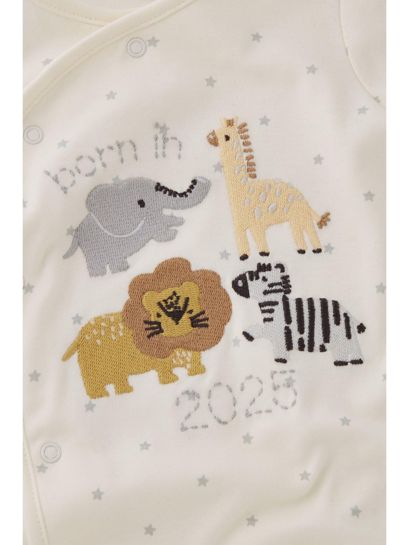 Image 3 of 4 of Mini V by Very Baby Unisex Born In 2025 Sleepsuit - White