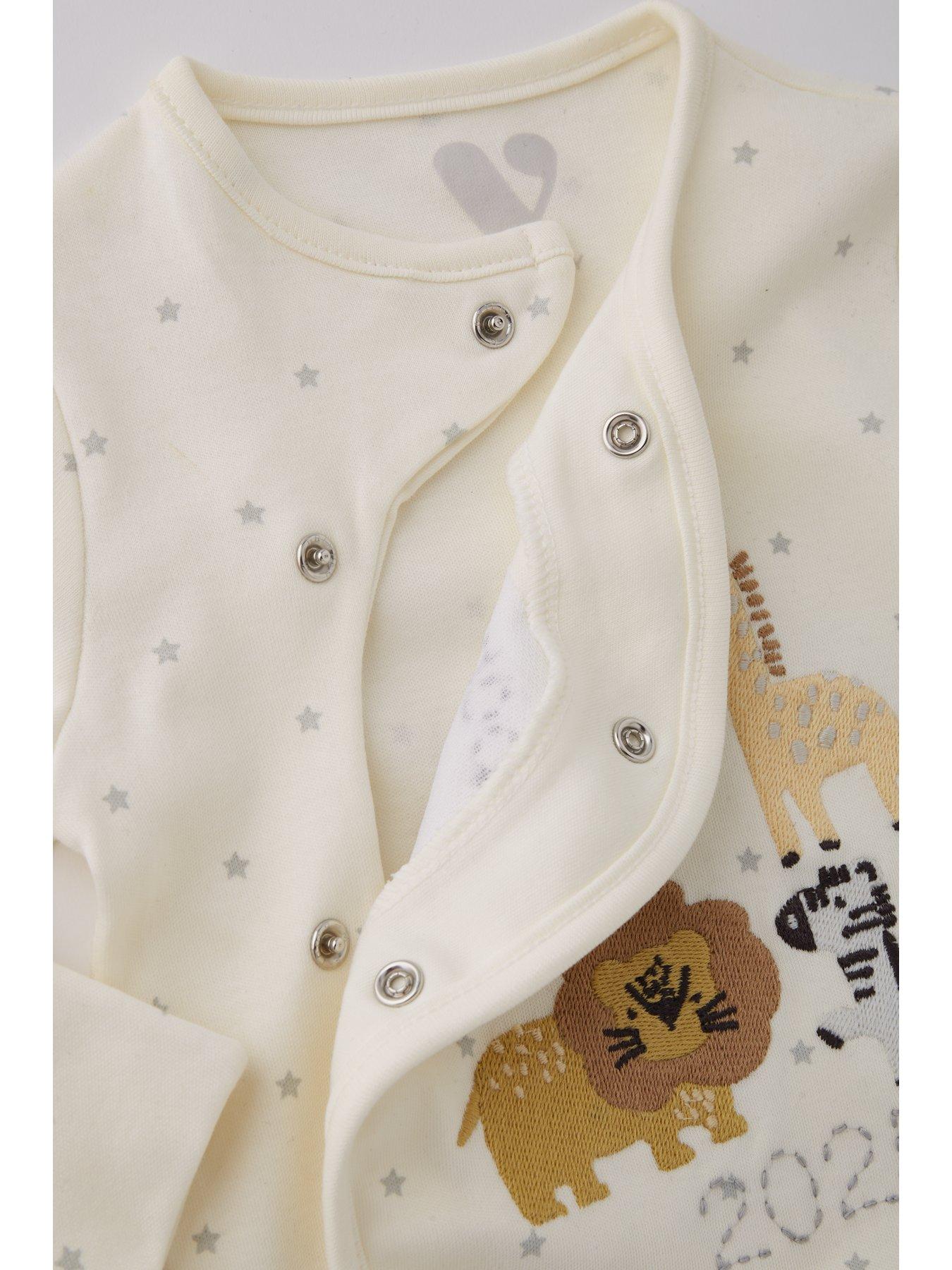 Image 4 of 4 of Mini V by Very Baby Unisex Born In 2025 Sleepsuit - White
