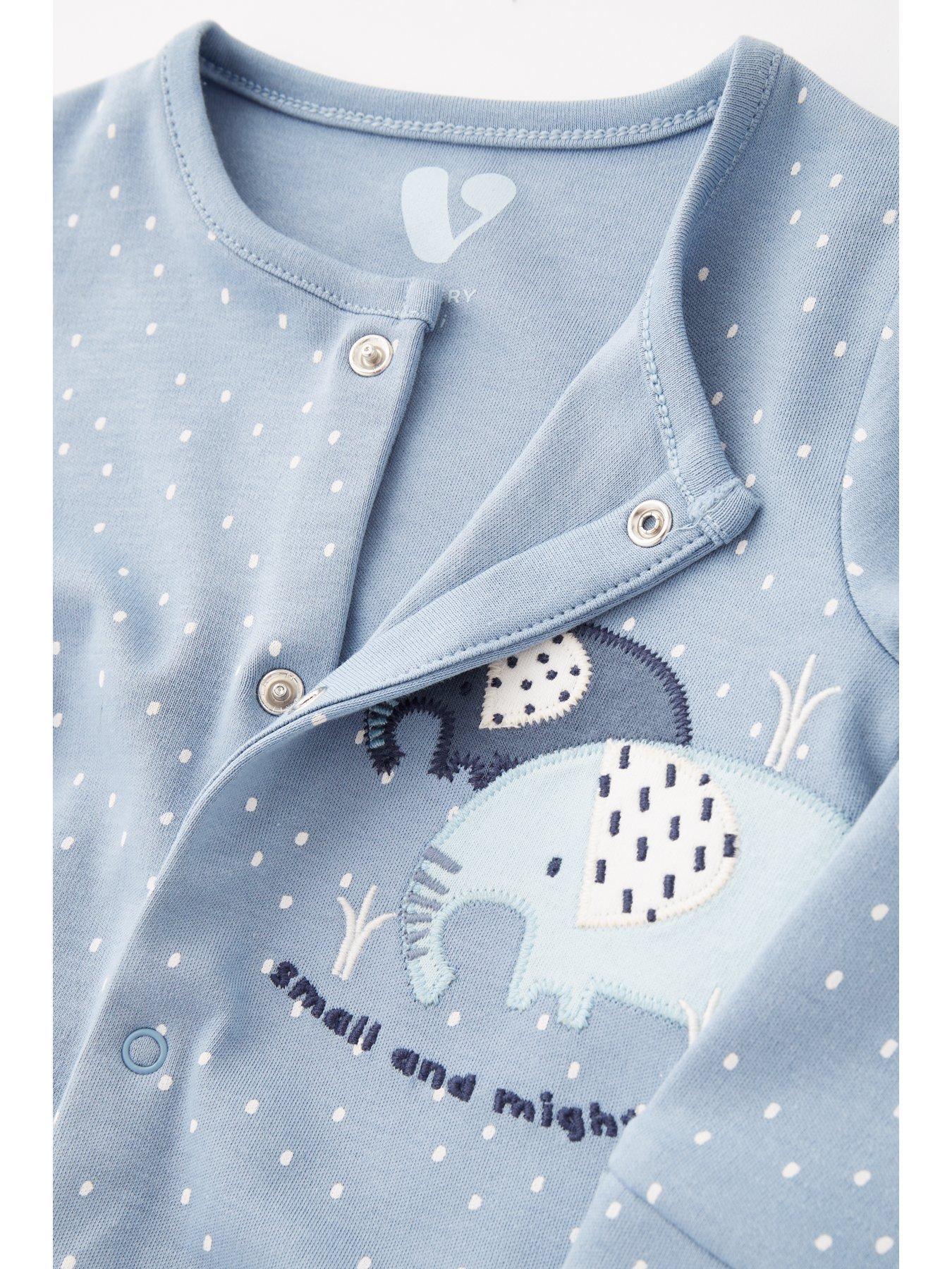 the-very-collection-baby-boys-elephant-sleepsuit-bluedetail