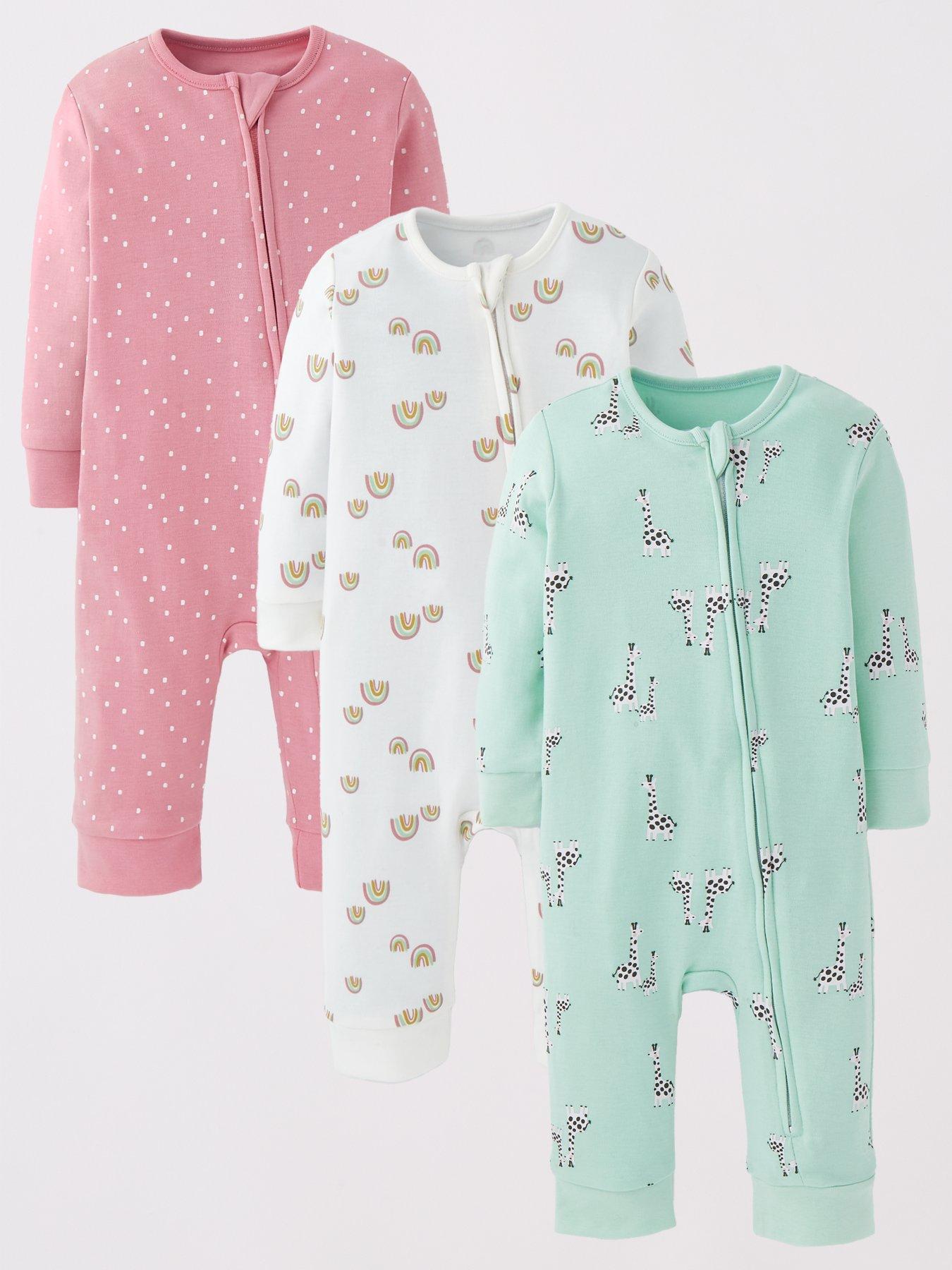 mini-v-by-very-baby-girls-3-pack-zip-through-footless-sleepsuit-multi