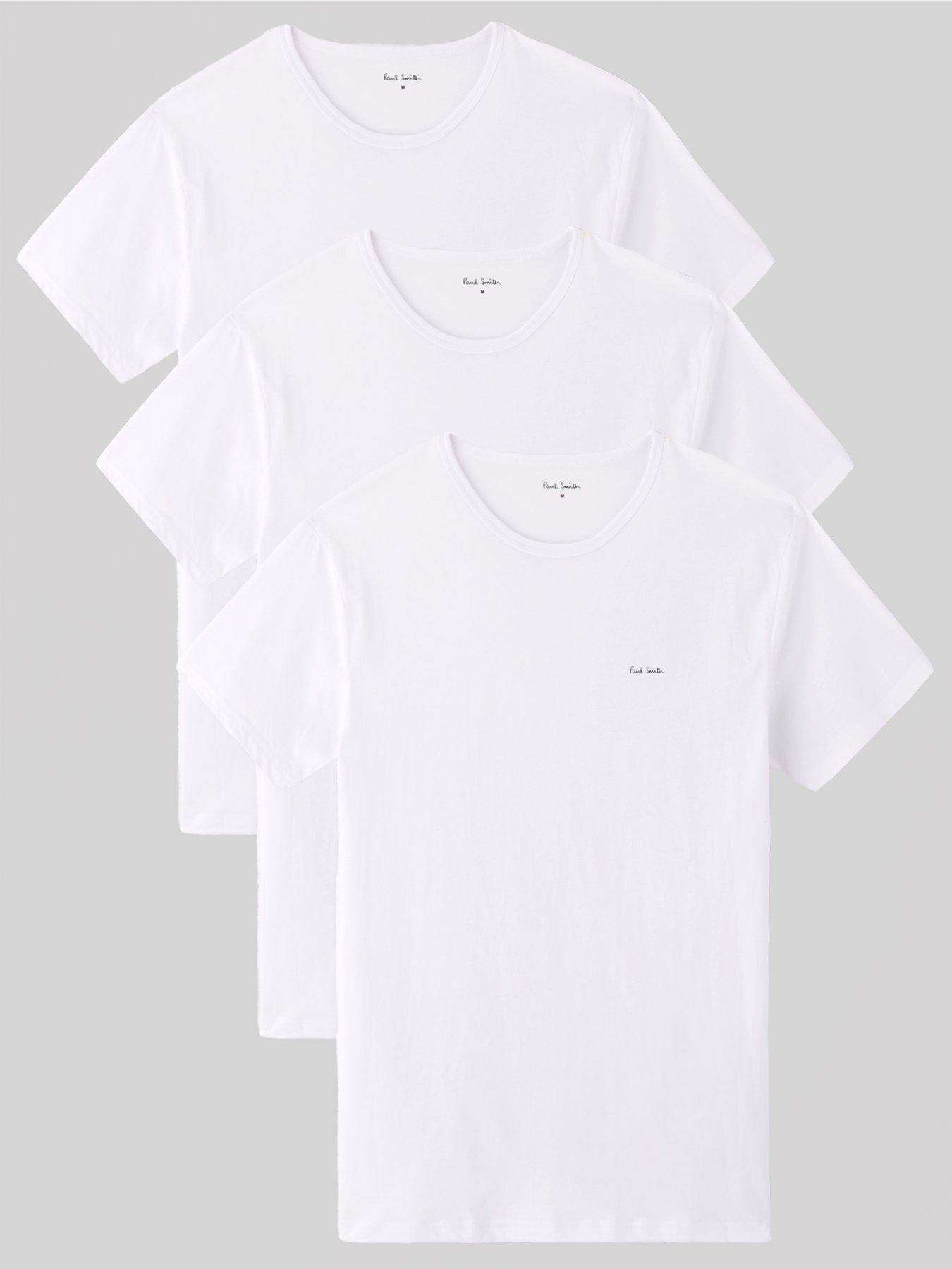 PS PAUL SMITH 3 Pack Left Chest T-Shirts - White