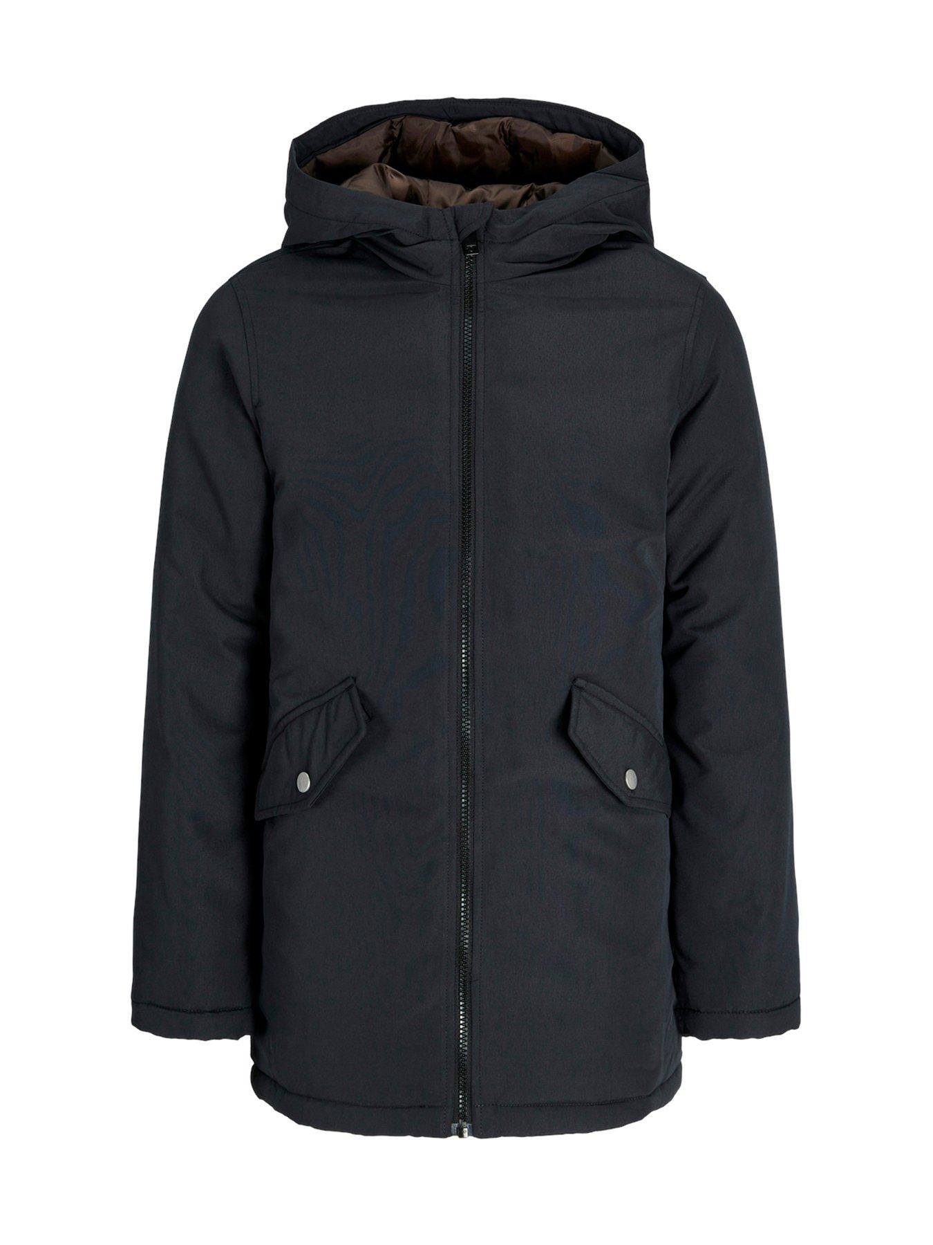 Image 2 of 5 of Jack & Jones Junior Boys Loop Parka Jacket - Black