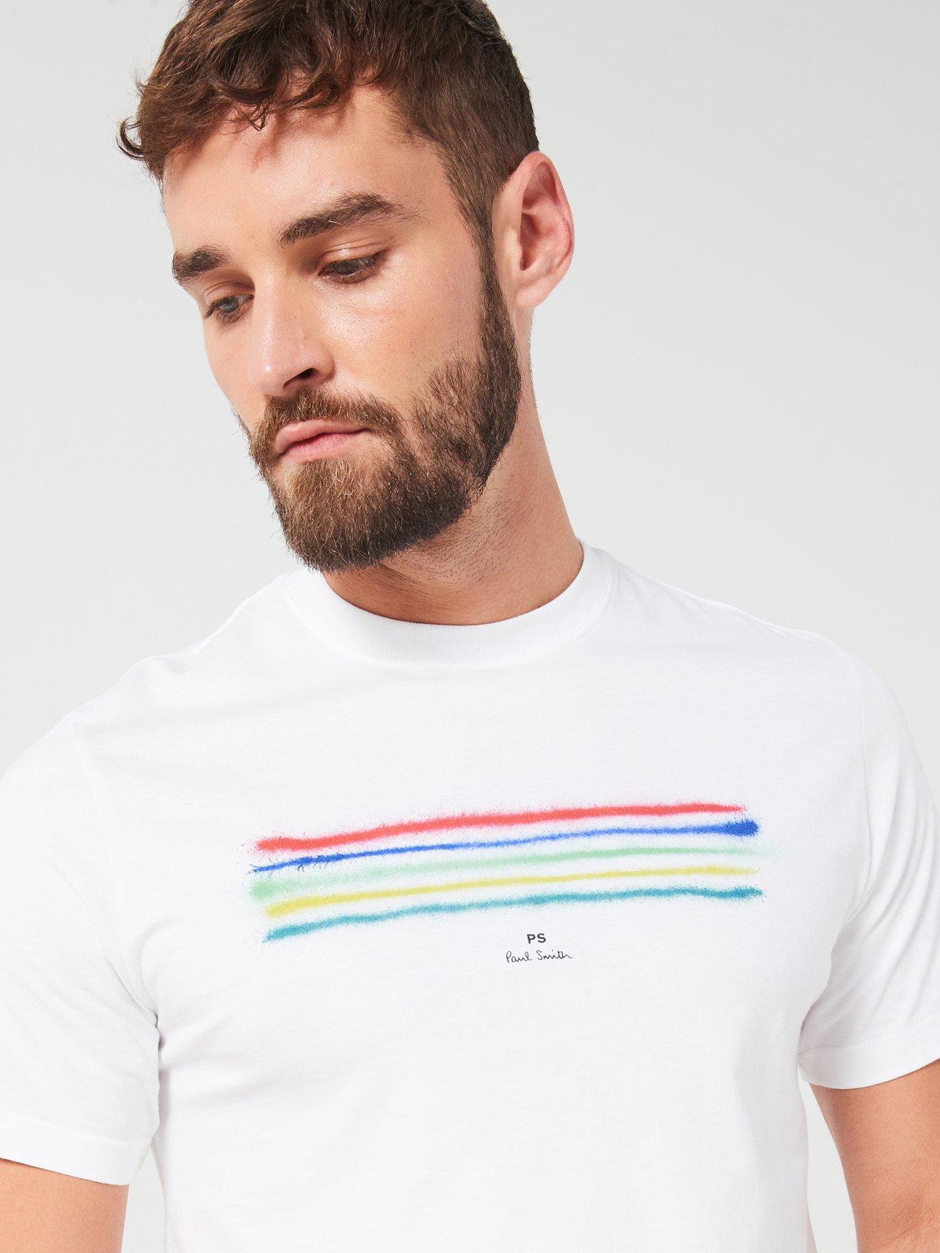 ps-paul-smith-ps-paul-smith-regular-fit-paint-multi-stripe-t-shirt-whiteoutfit