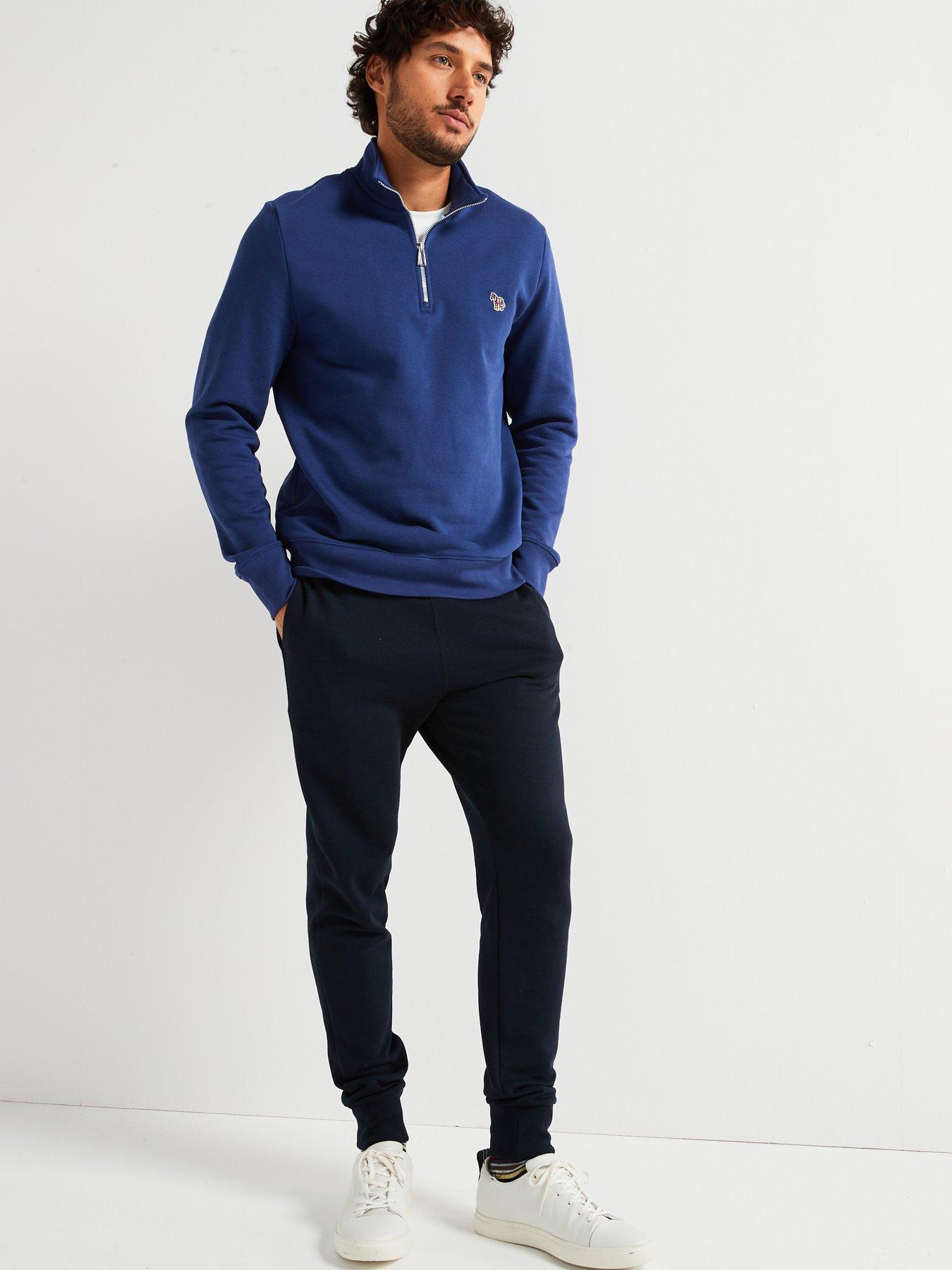 ps-paul-smith-ps-paul-smith-regular-fit-zebra-half-zip-sweat-blueoutfit