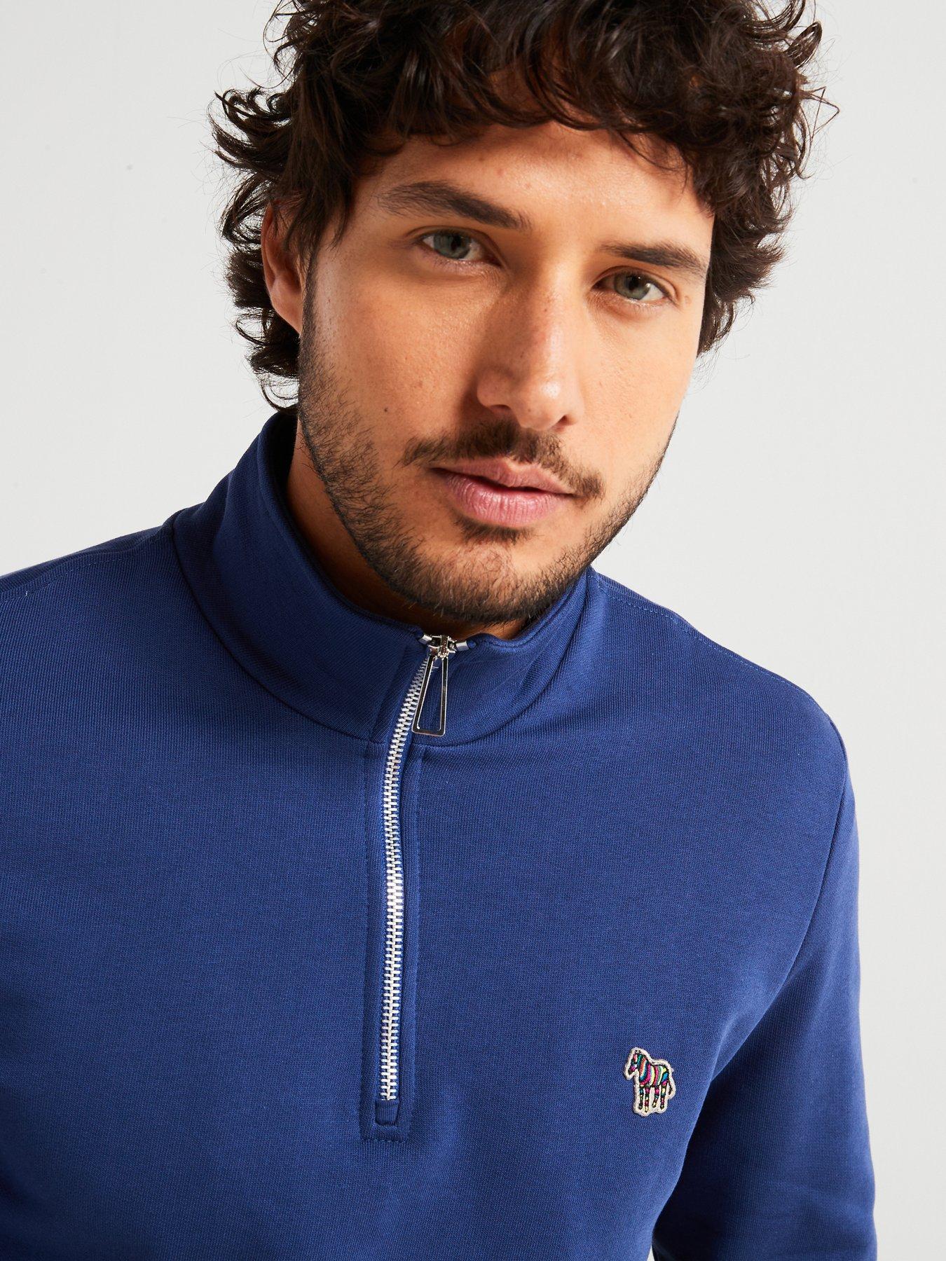 ps-paul-smith-ps-paul-smith-regular-fit-zebra-half-zip-sweat-bluedetail