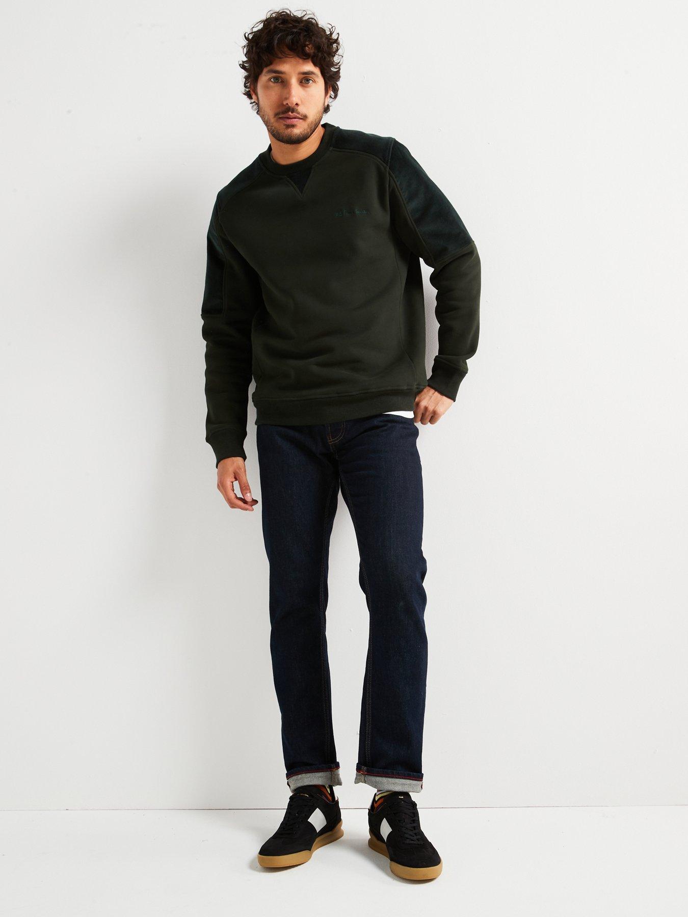 ps-paul-smith-ps-paul-smith-regular-fit-cord-shoulder-trim-crew-sweat-greenback