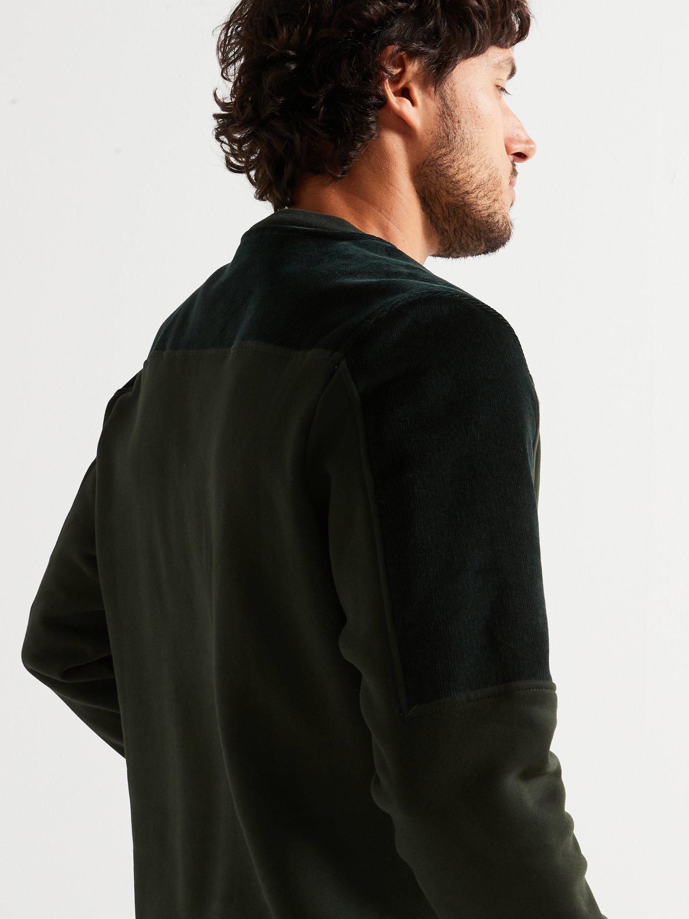 ps-paul-smith-ps-paul-smith-regular-fit-cord-shoulder-trim-crew-sweat-greenoutfit