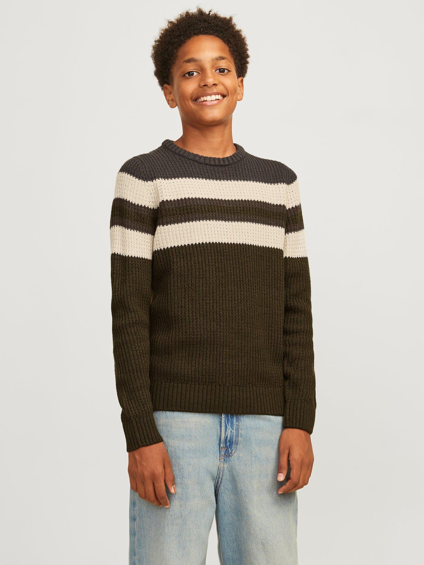 jack-jones-junior-boys-sander-knit-crew-neck-jumper-khaki