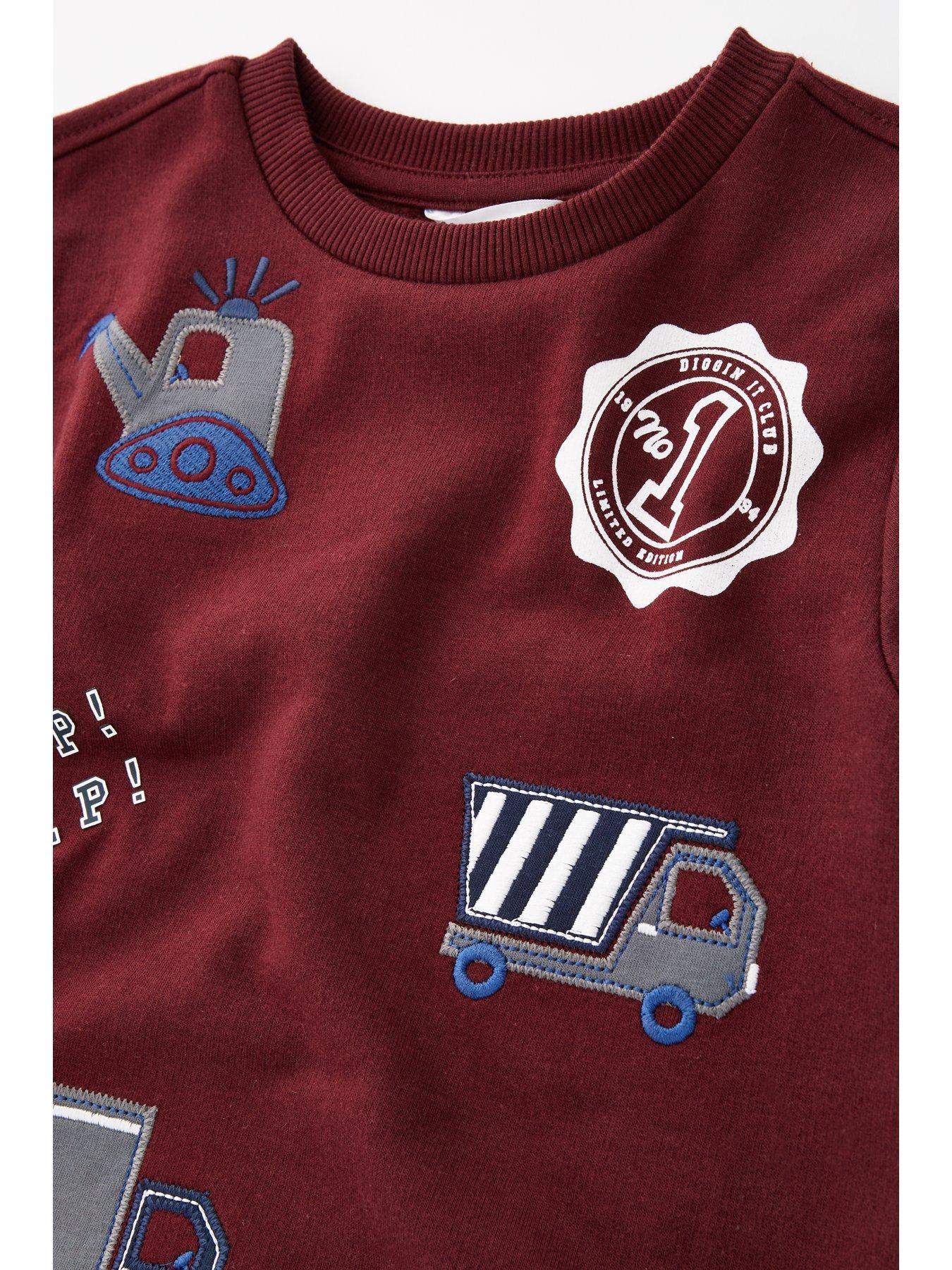 Image 4 of 4 of Mini V by Very Boys Badge Sweatshirt And Jog Set - Multi