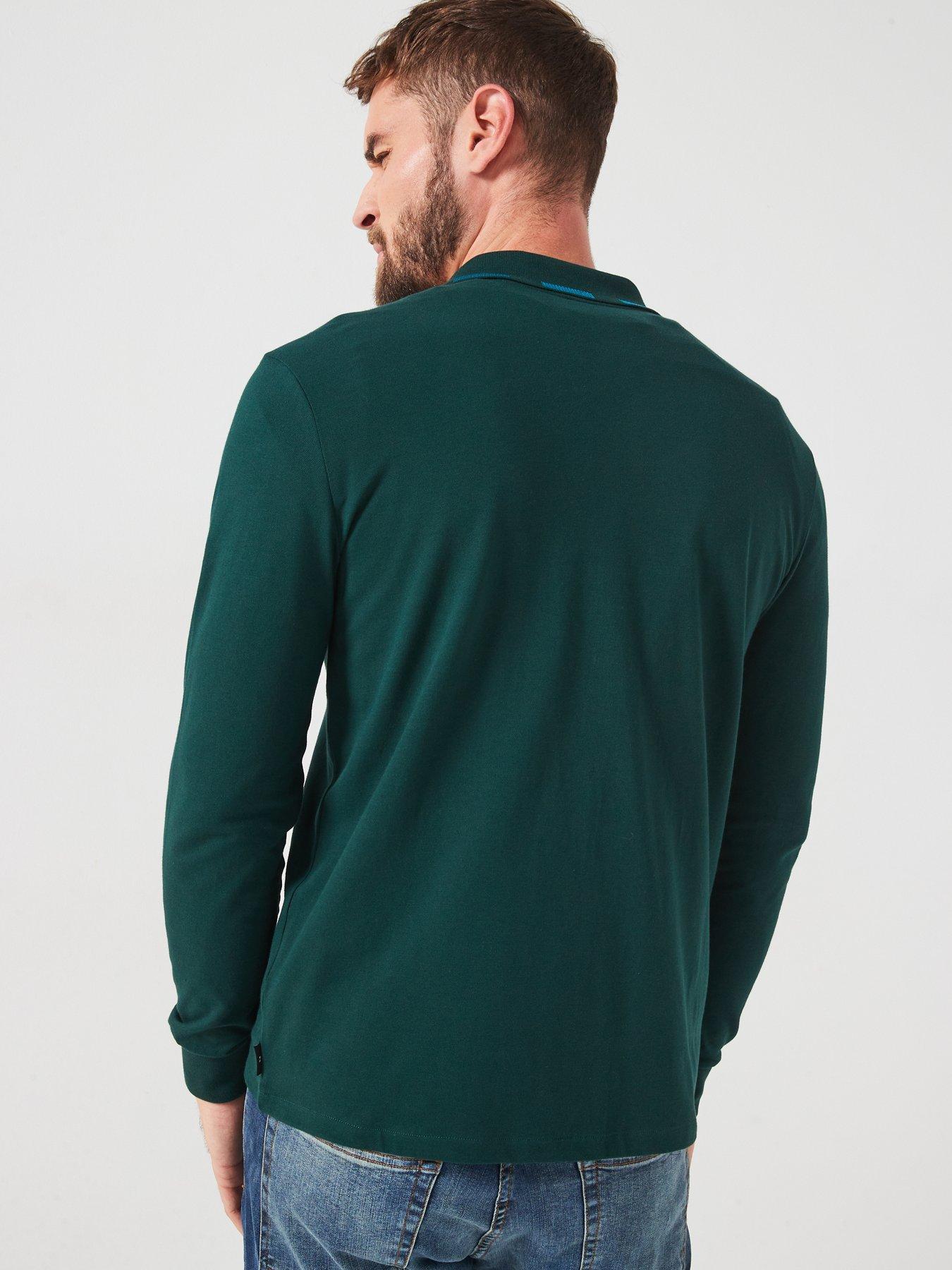 ps-paul-smith-ps-paul-smith-regular-zip-long-sleeve-polo-shirt-greenstillFront