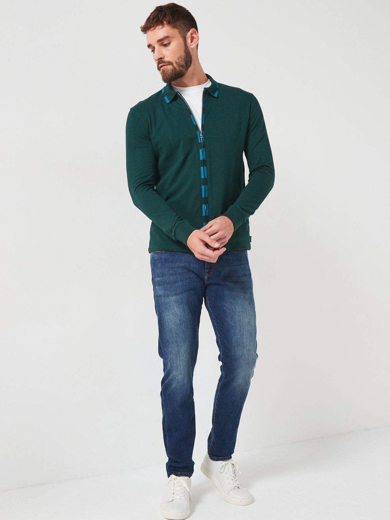 ps-paul-smith-ps-paul-smith-regular-zip-long-sleeve-polo-shirt-greenback