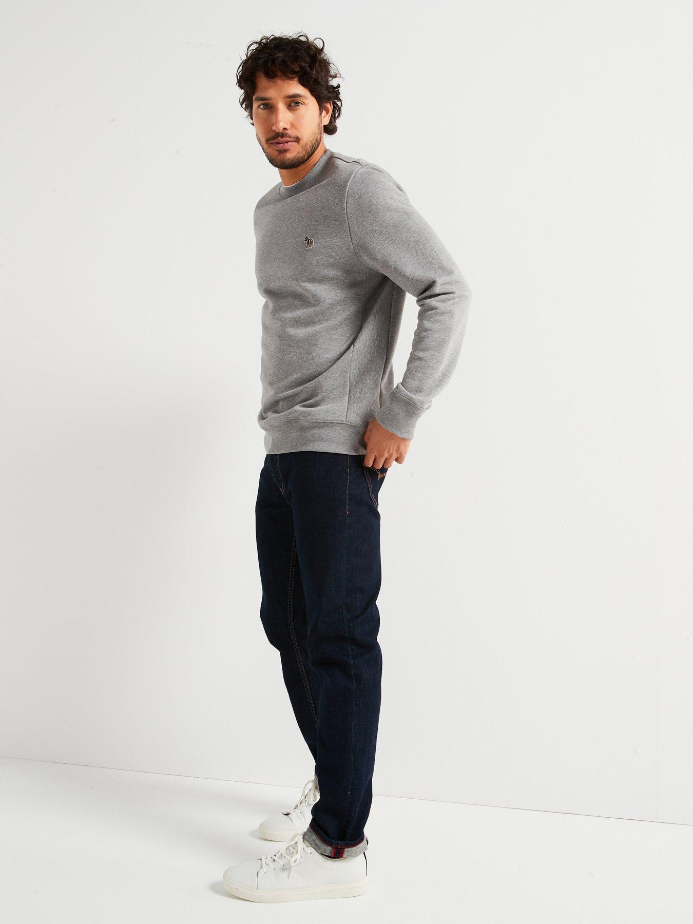 Image 3 of 6 of PS PAUL SMITH Regular Fit Zebra Crew Sweatshirt - Grey