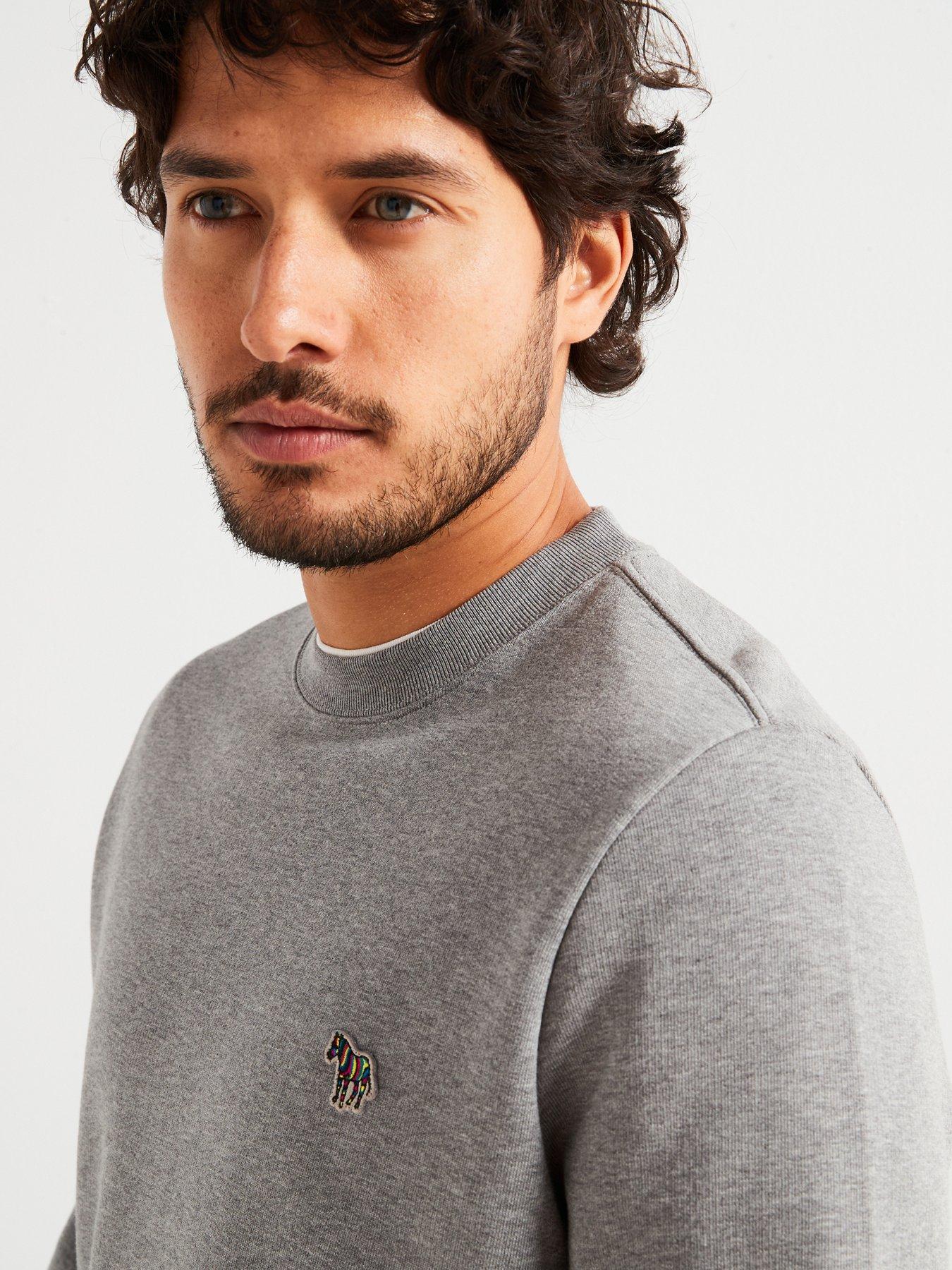 Image 4 of 6 of PS PAUL SMITH Regular Fit Zebra Crew Sweatshirt - Grey