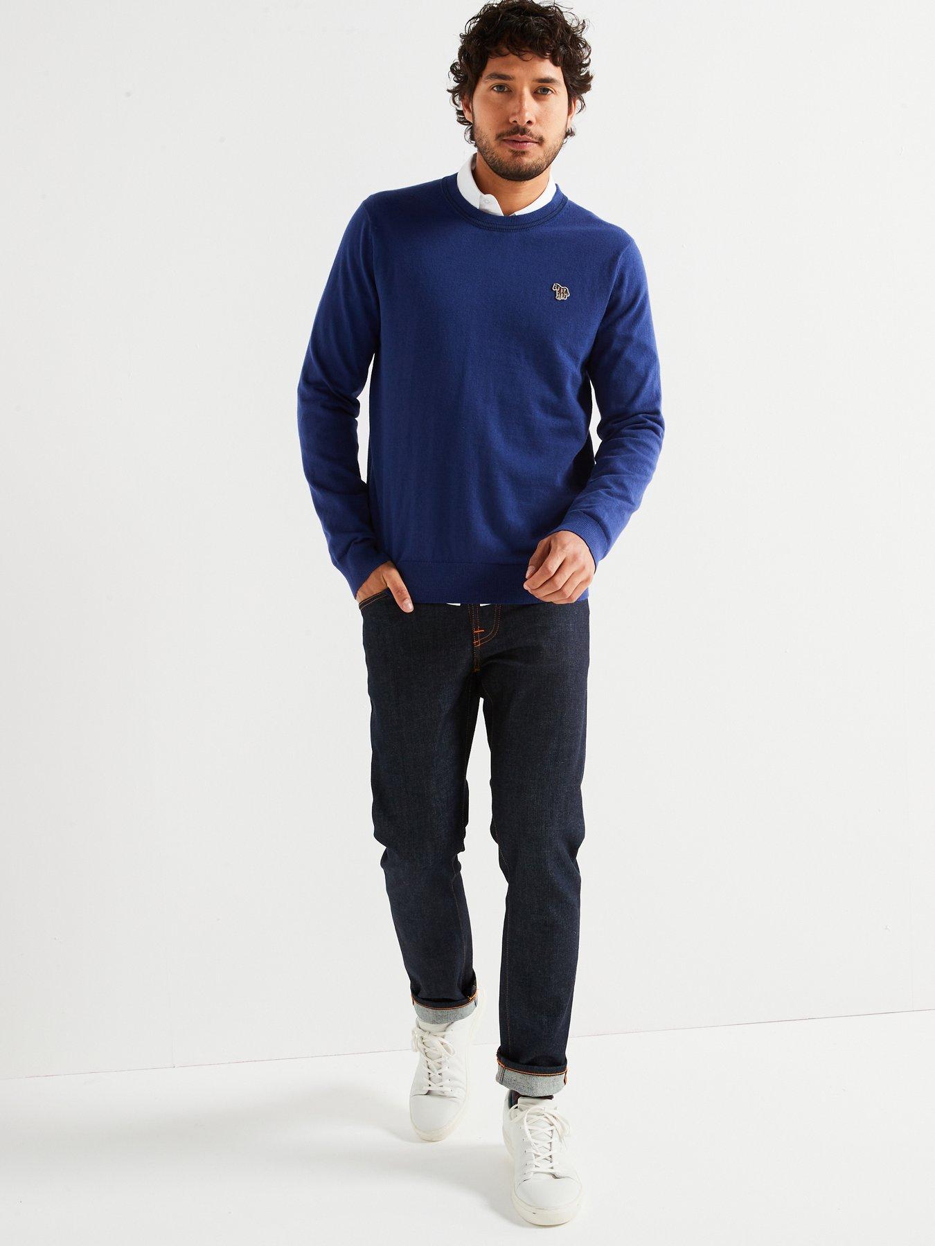 Image 3 of 6 of PS PAUL SMITH Regular Fit Zebra Knitted Jumper - Blue