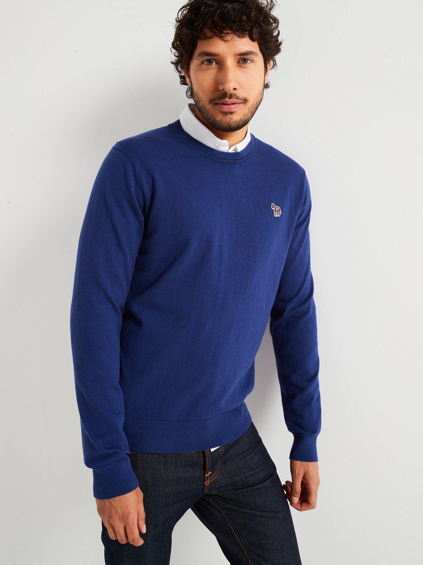 Image 5 of 6 of PS PAUL SMITH Regular Fit Zebra Knitted Jumper - Blue