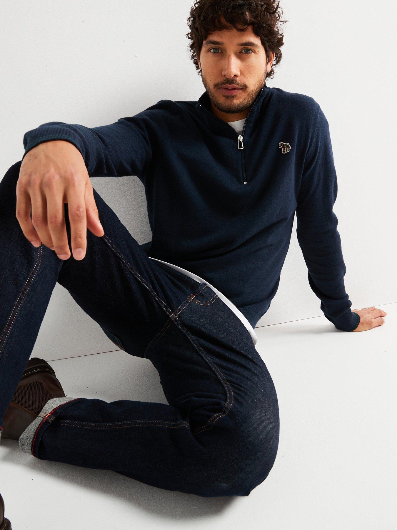 ps-paul-smith-regular-fit-zebra-half-zip-knitted-jumper-navydetail