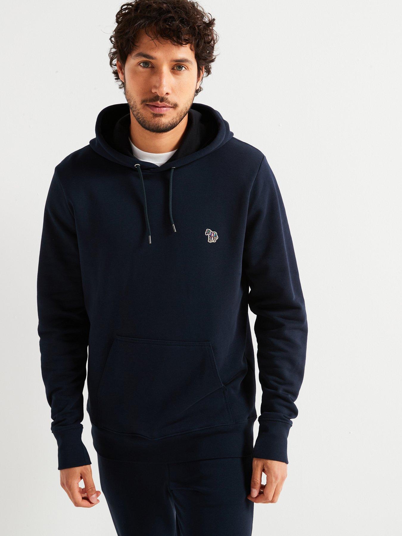 PS PAUL SMITH Regular Fit Zebra Hoodie - Navy