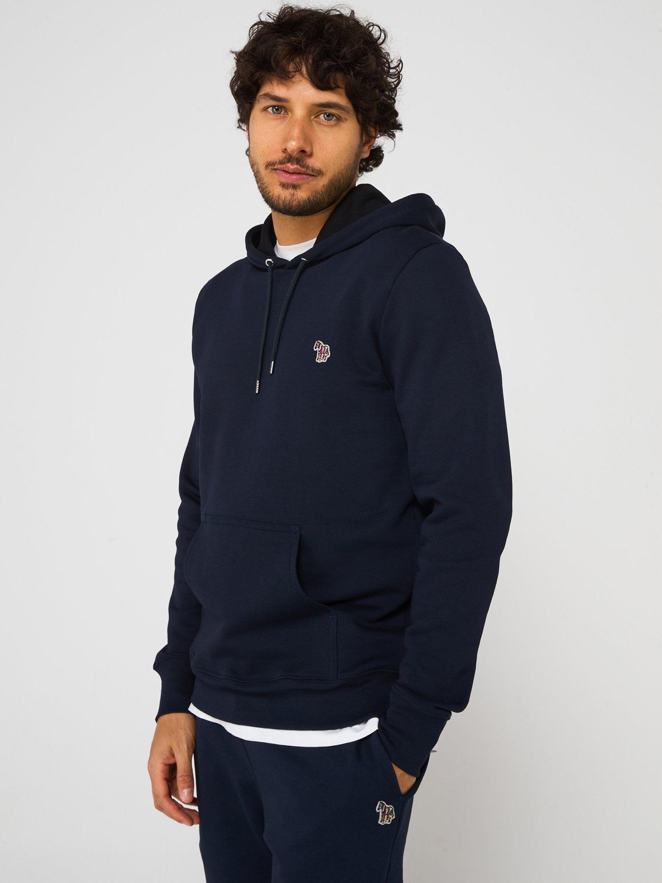 Image 1 of 5 of PS PAUL SMITH Regular Fit Zebra Hoodie - Navy