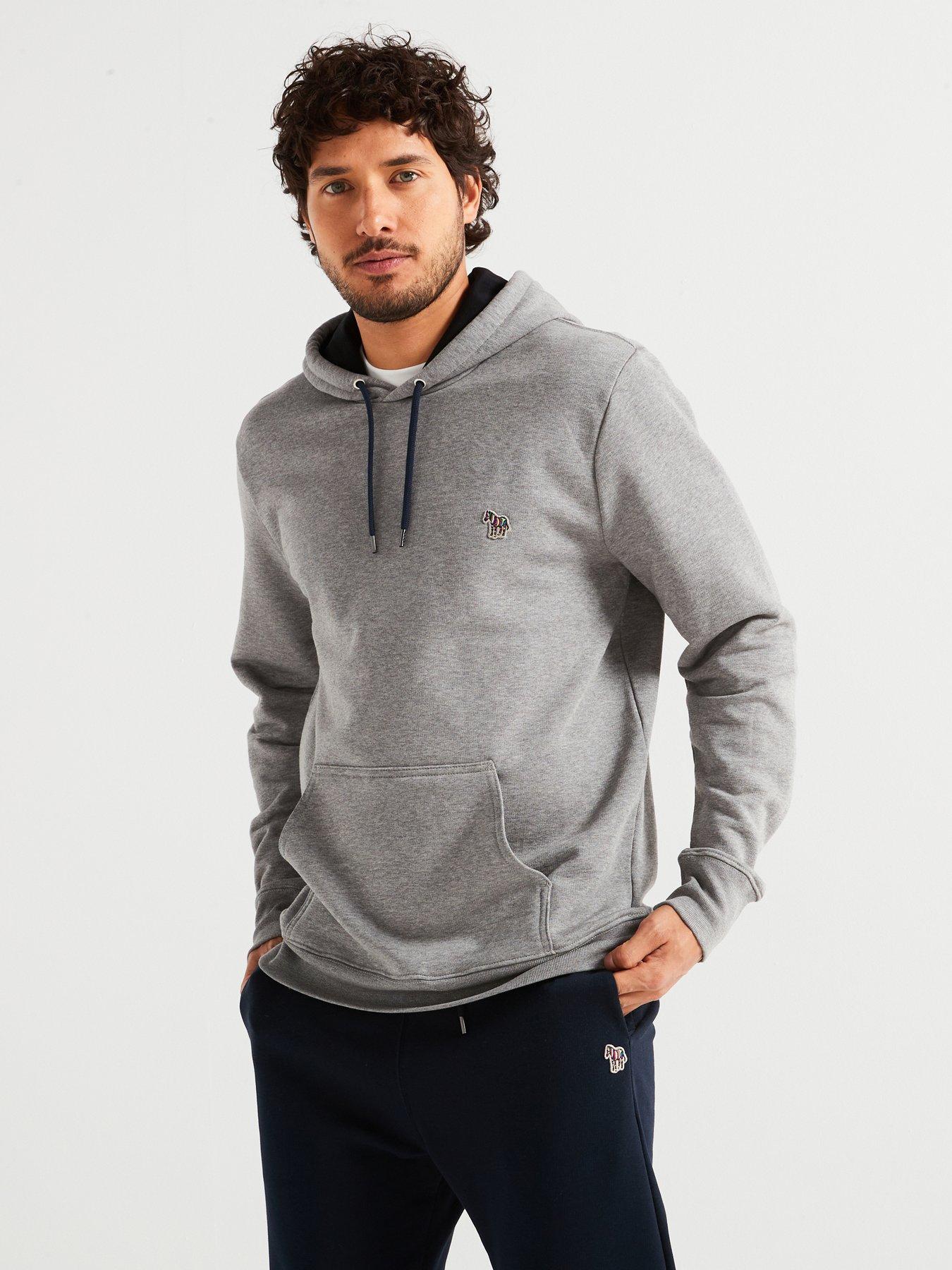 PS PAUL SMITH Regular Fit Zebra Hoodie - Grey