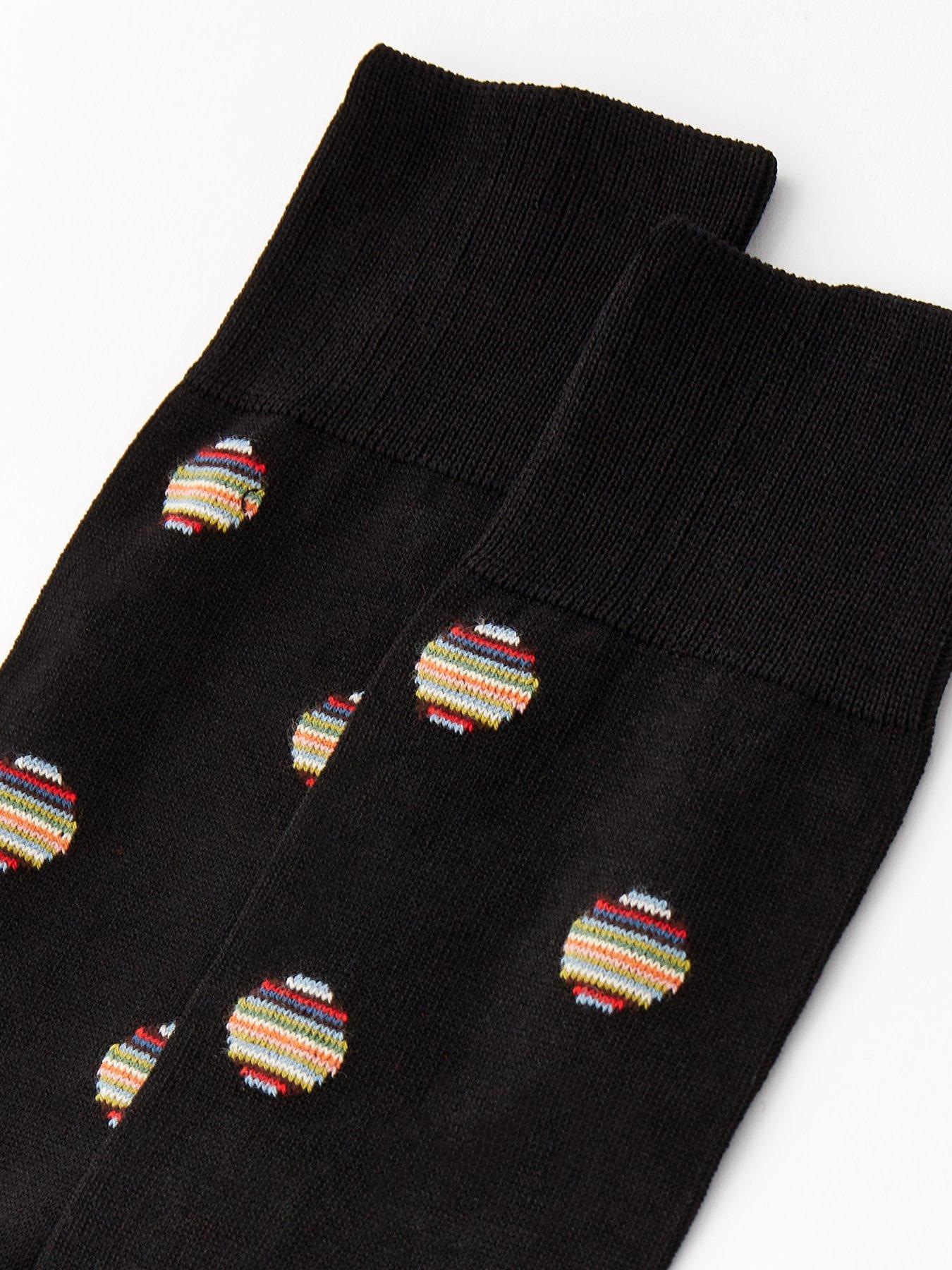 ps-paul-smith-signature-stripe-polka-dot-crew-socks-blackstillFront
