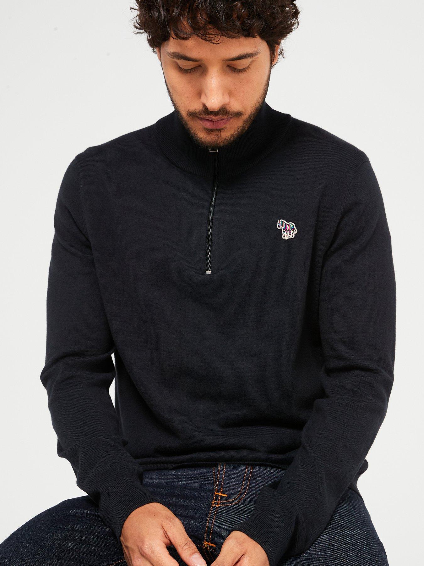 ps-paul-smith-ps-paul-smith-regular-fit-zebra-half-zip-knitted-jumper-blackdetail