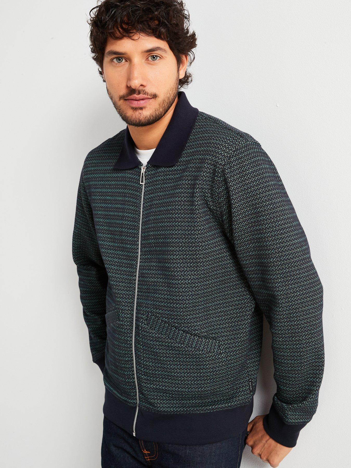 ps-paul-smith-ps-paul-smith-geometric-print-zip-knitted-cardigan-blueoutfit