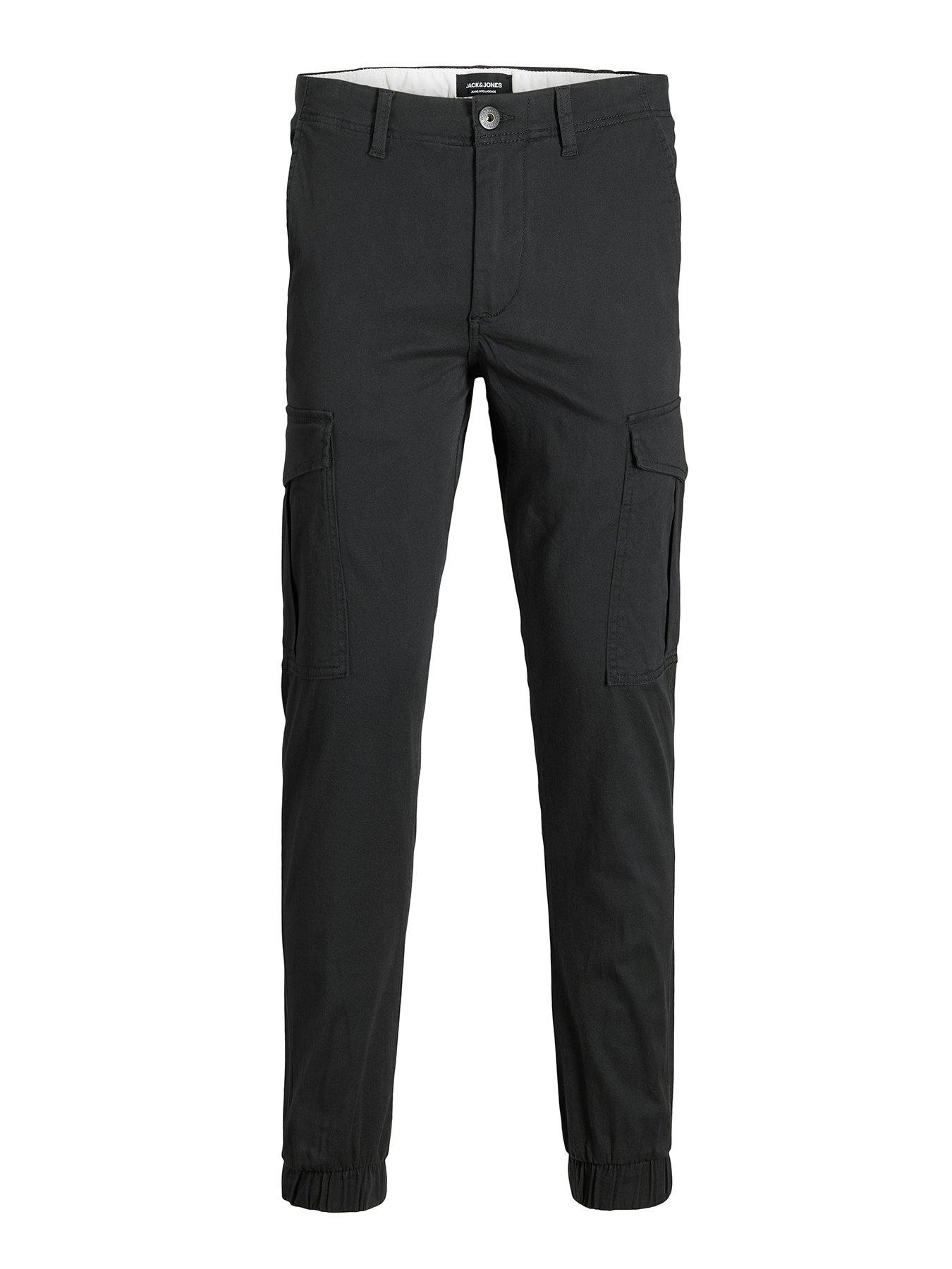 jack-jones-junior-boys-marco-joe-cuffed-cargo-trousers-black