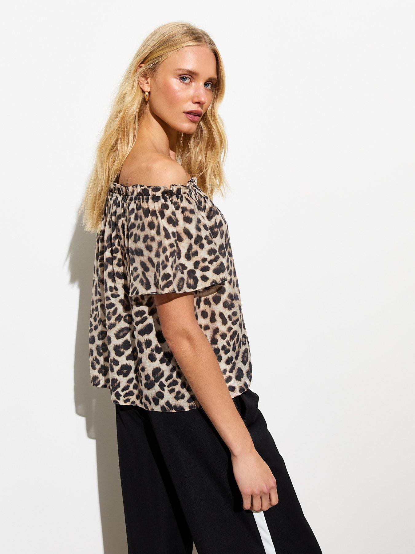 new-look-brown-leopard-print-bardot-topstillFront