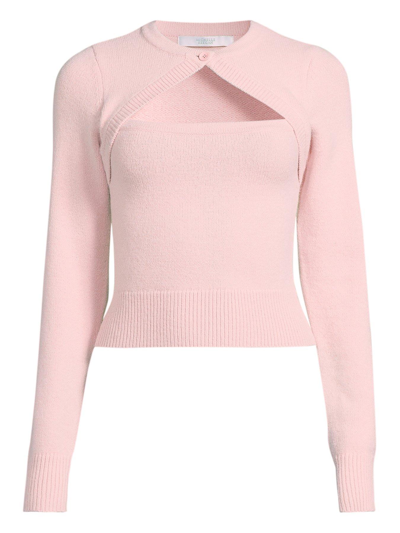 michelle-keegan-cut-out-knitted-jumper-pinkdetail