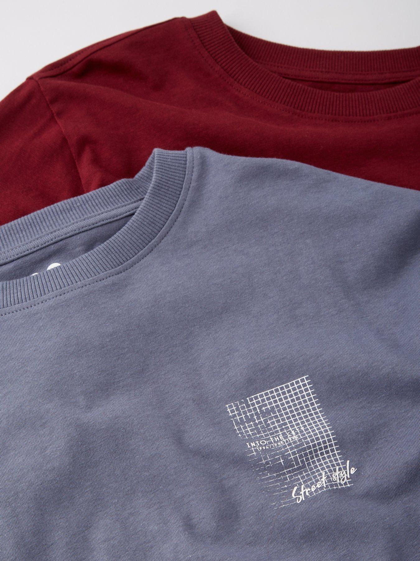 Image 3 of 3 of V by Very Boys 2Pk Longsleeve Double Layer T Shirts - Multi