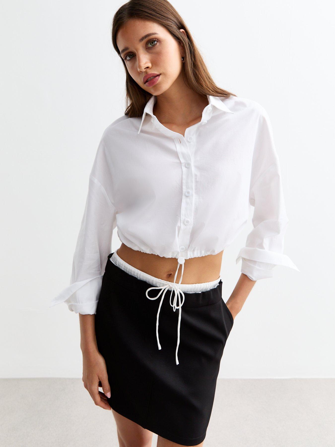 new-look-white-drawstring-hem-poplin-crop-shirt