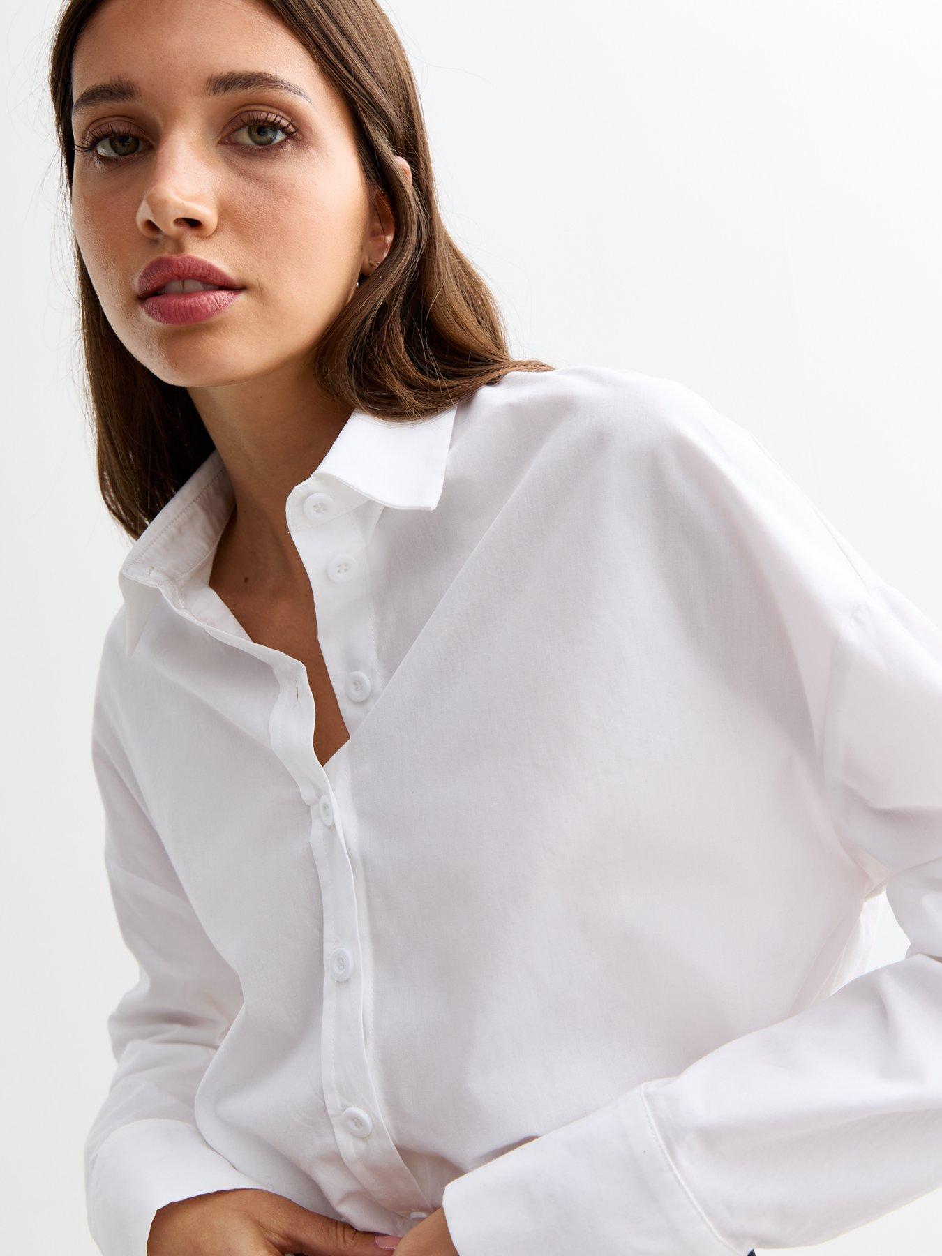 new-look-white-drawstring-hem-poplin-crop-shirtoutfit