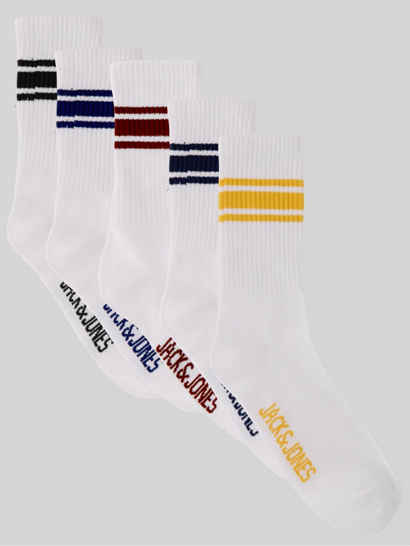 jack-jones-junior-boys-5-pack-trey-tennis-socks-bright-whitefront