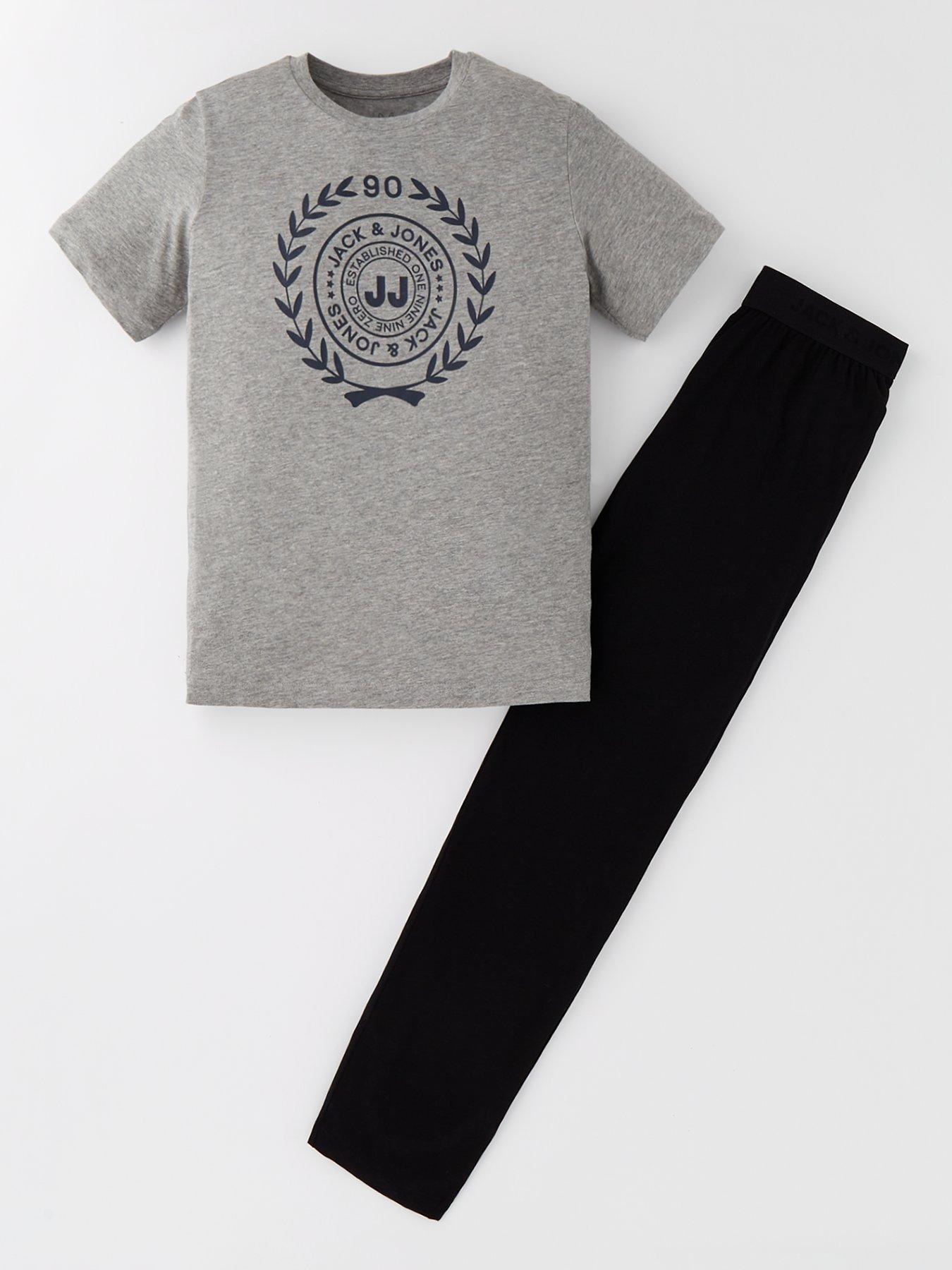 jack-jones-junior-boys-athens-short-sleeve-tshirt-and-pants-lounge-set-light-grey-melange