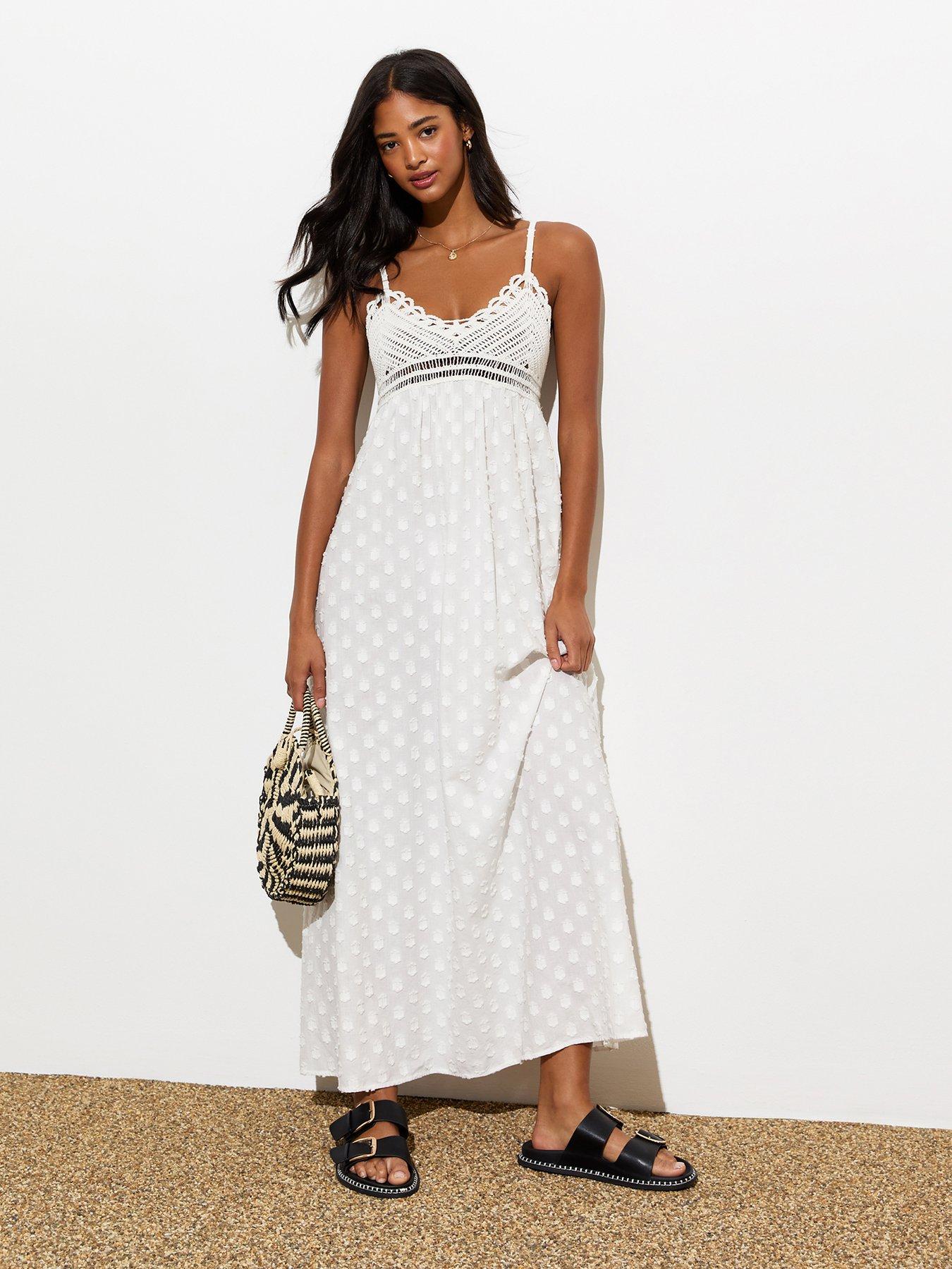 new-look-off-white-cotton-crochet-strappy-midi-dressback