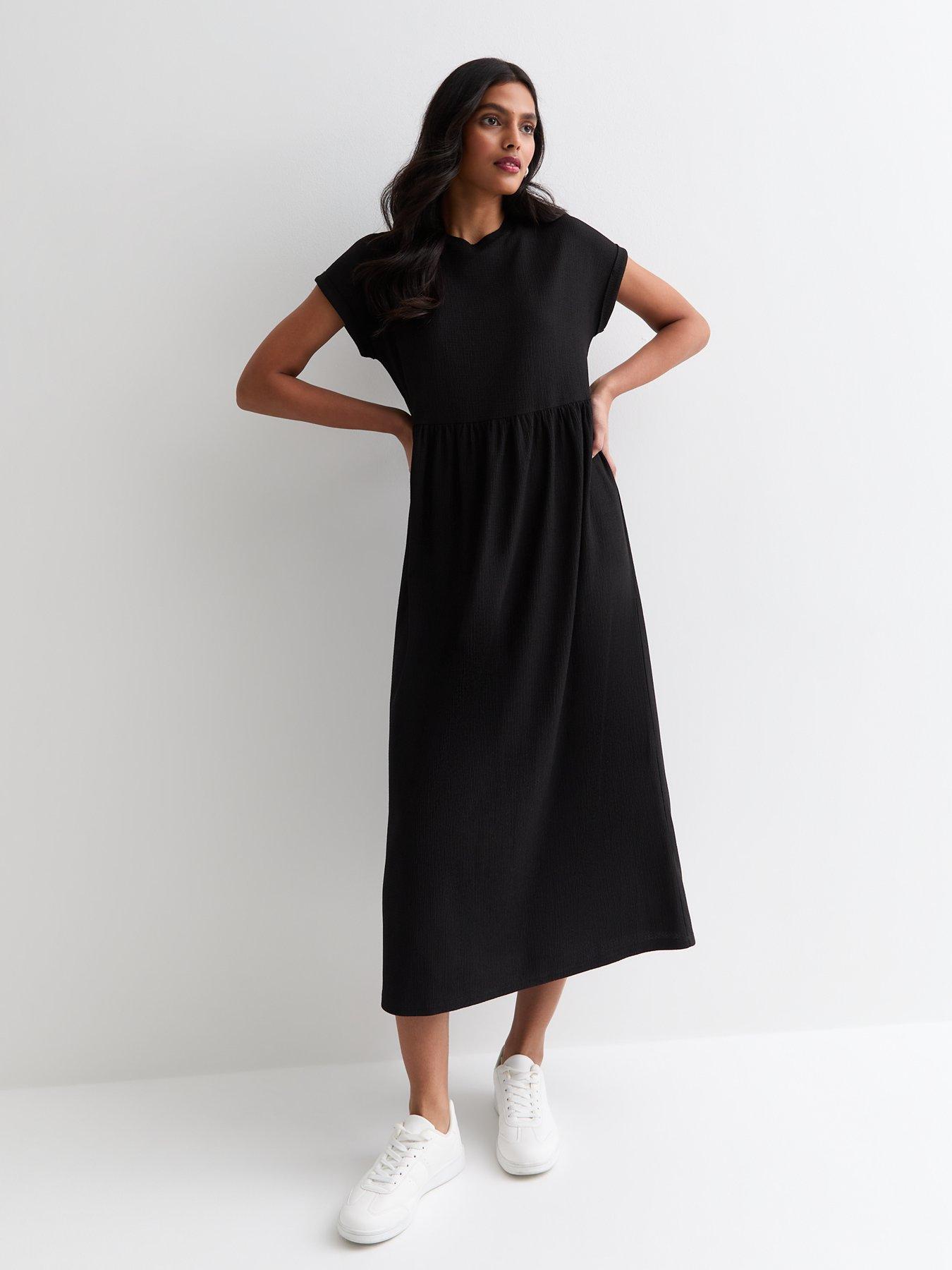 new-look-crinkle-smock-midi-dress-black